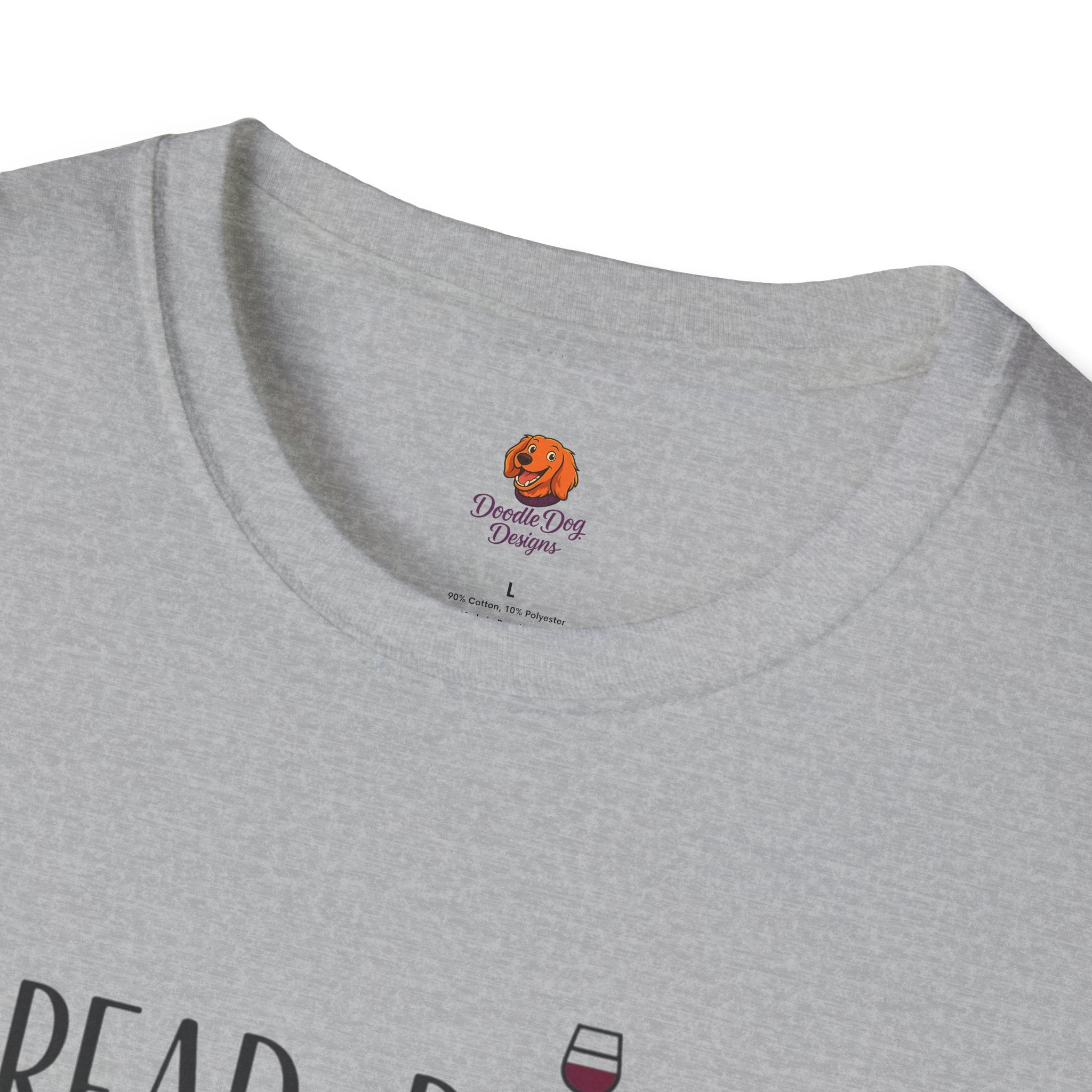 Read, Drink, Repeat T-Shirt — Wine & Book Lover Graphic Tee