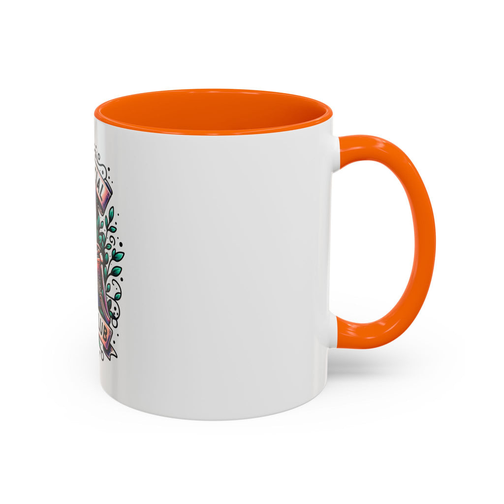 Accent Mug — "Anti-Social Book Club" Skull & Book Coffee Mug (11/15oz)