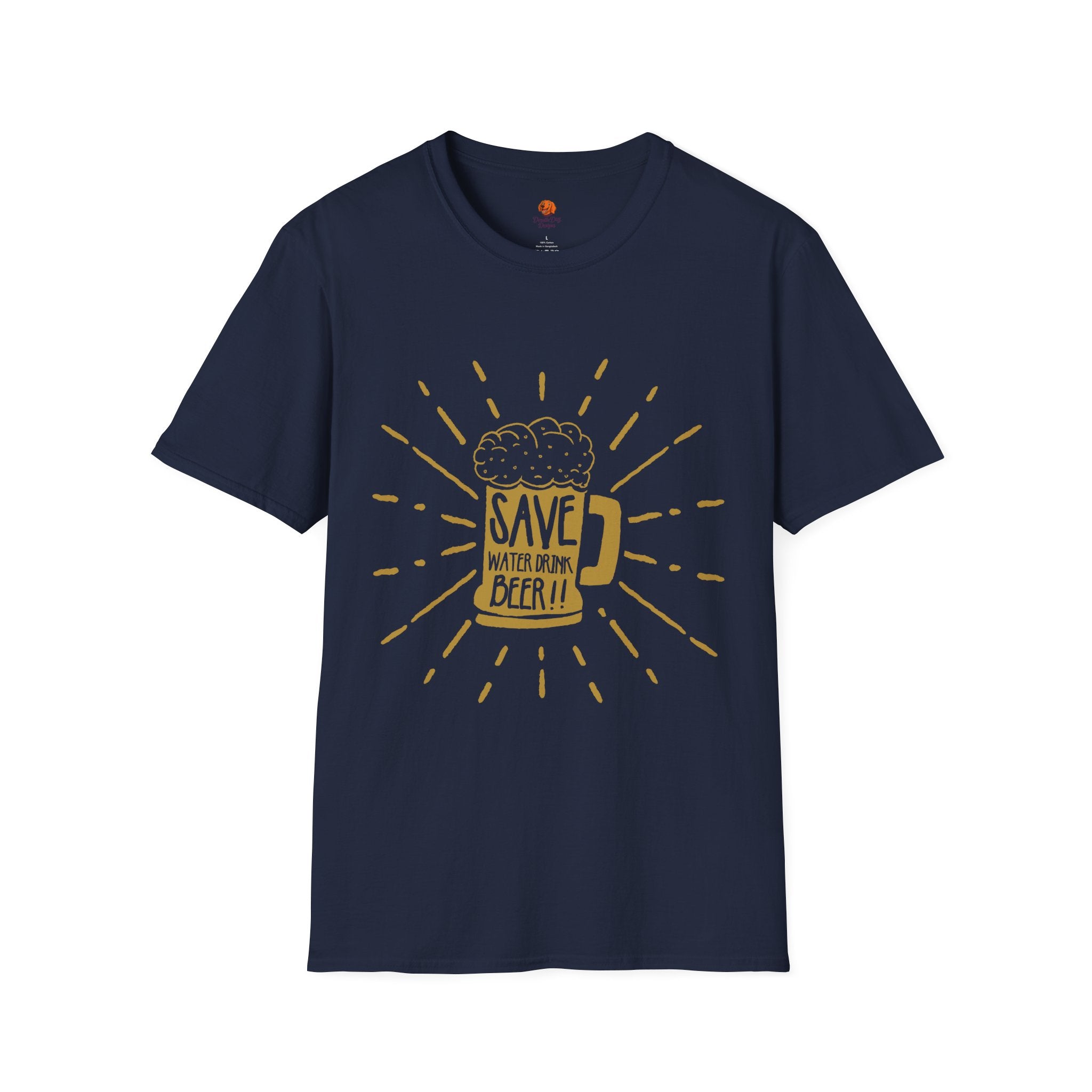 Save Water, Drink Beer T-Shirt — Funny Beer Mug Graphic Tee for Beer Lovers
