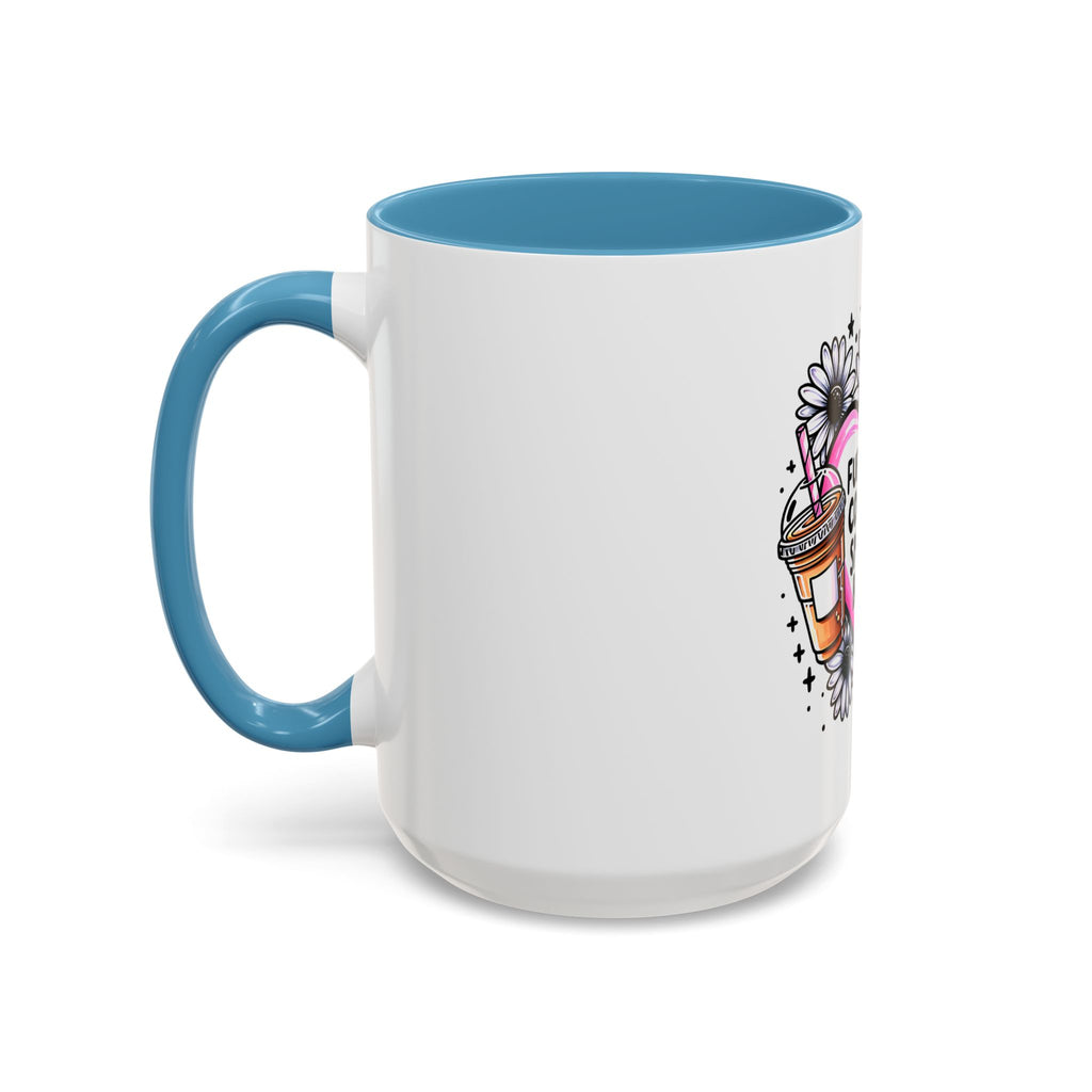 Fueled by Coffee & Smutty Books Mug — Floral Heart Coffee Cup (11/15oz)