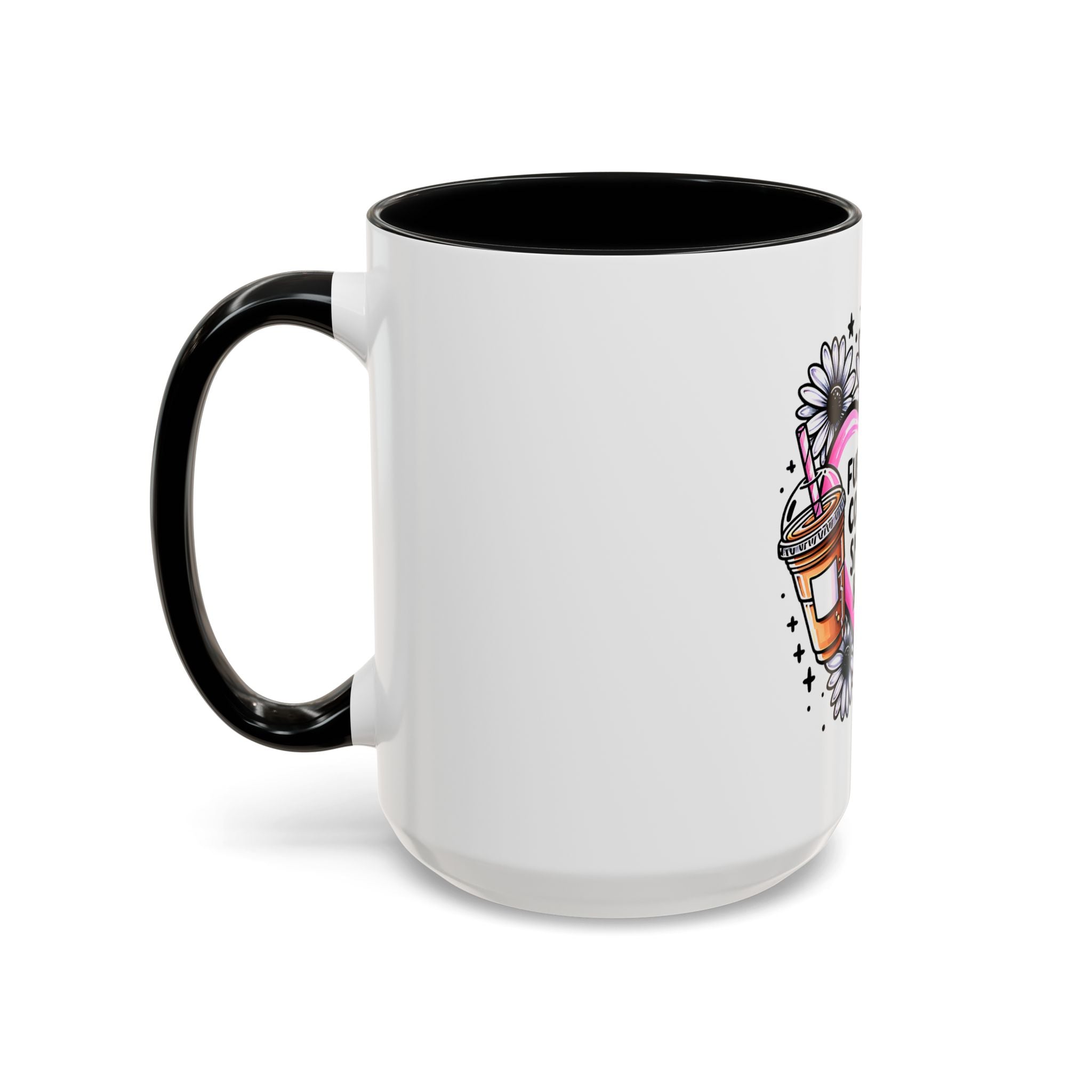 Fueled by Coffee & Smutty Books Mug — Floral Heart Coffee Cup (11/15oz)