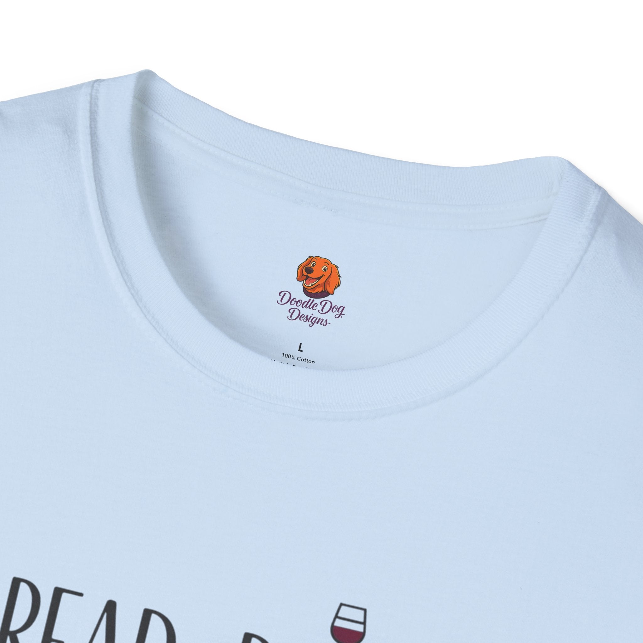 Read, Drink, Repeat T-Shirt — Wine & Book Lover Graphic Tee