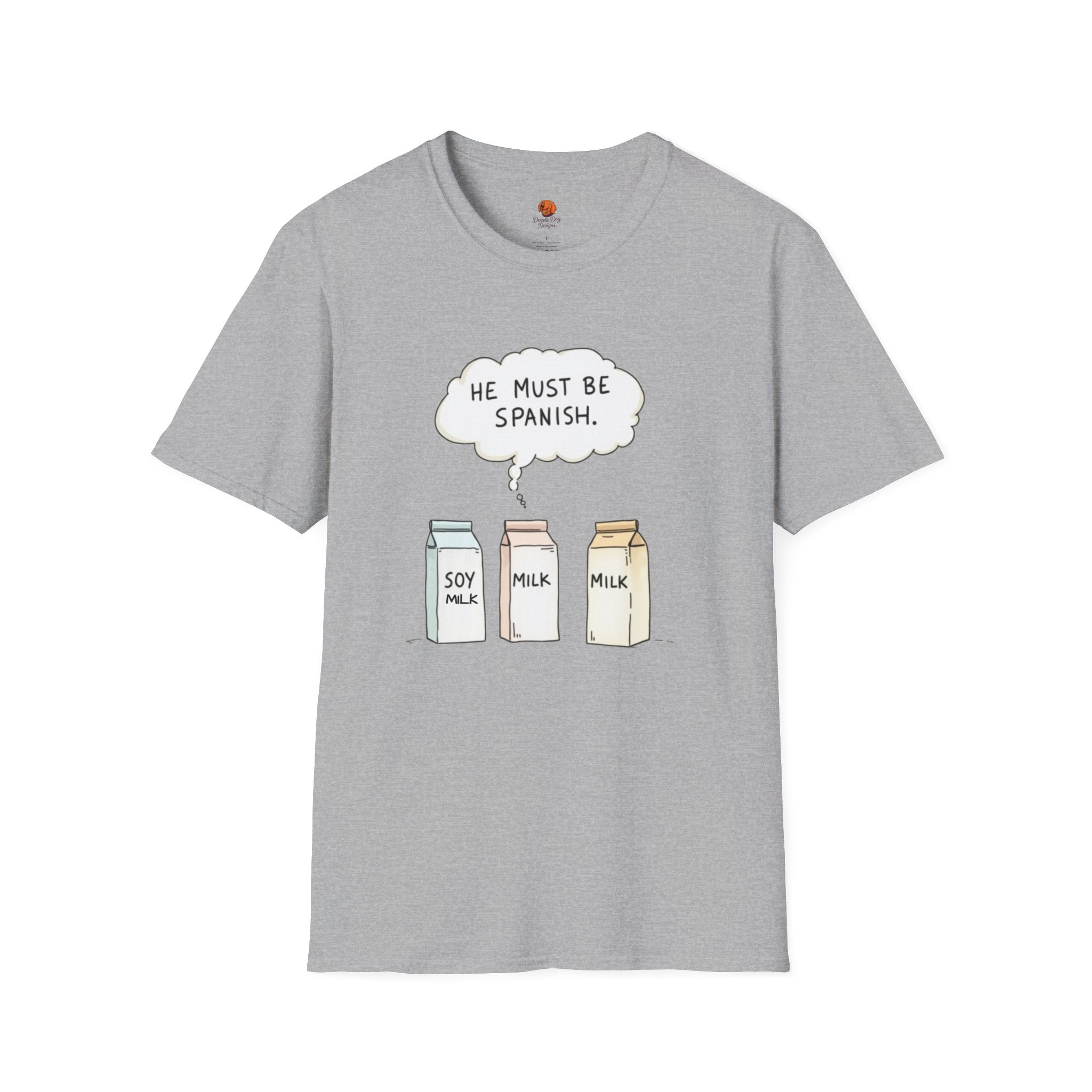 Funny 'He Must Be Spanish' Milk Cartons T-Shirt