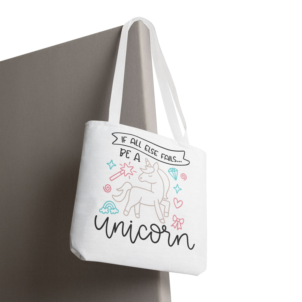 Unicorn Tote Bag — "If All Else Fails... Be a Unicorn" Cute Pastel Shopper