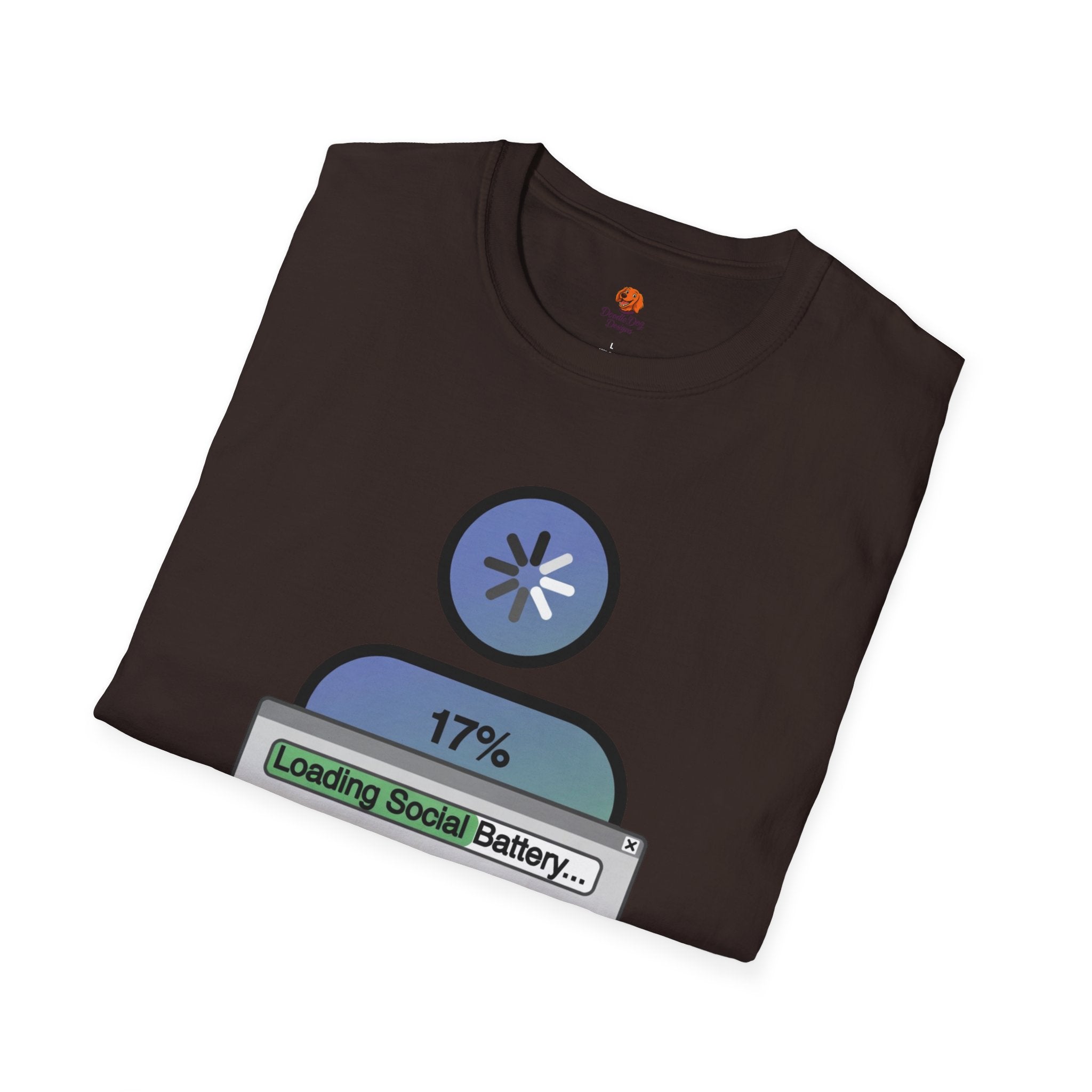 T‑Shirt — "Loading Social Battery 17%" Recovery Graphic Tee