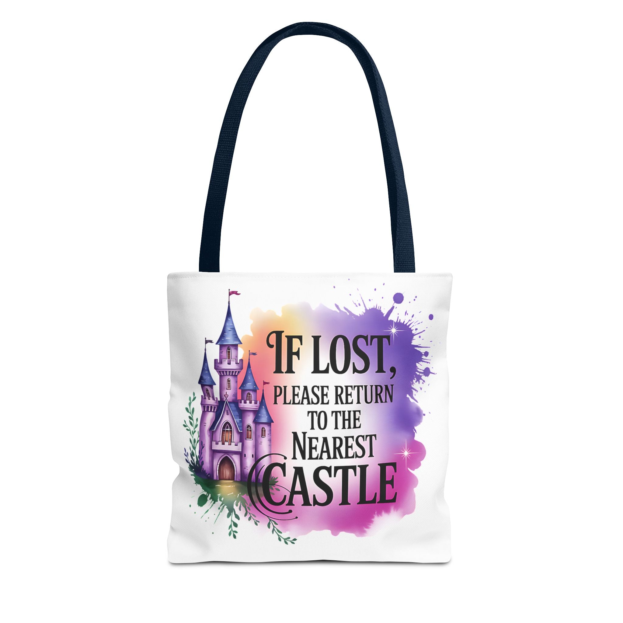 Castle Quote Tote Bag – "If Lost Please Return to the Nearest Castle"