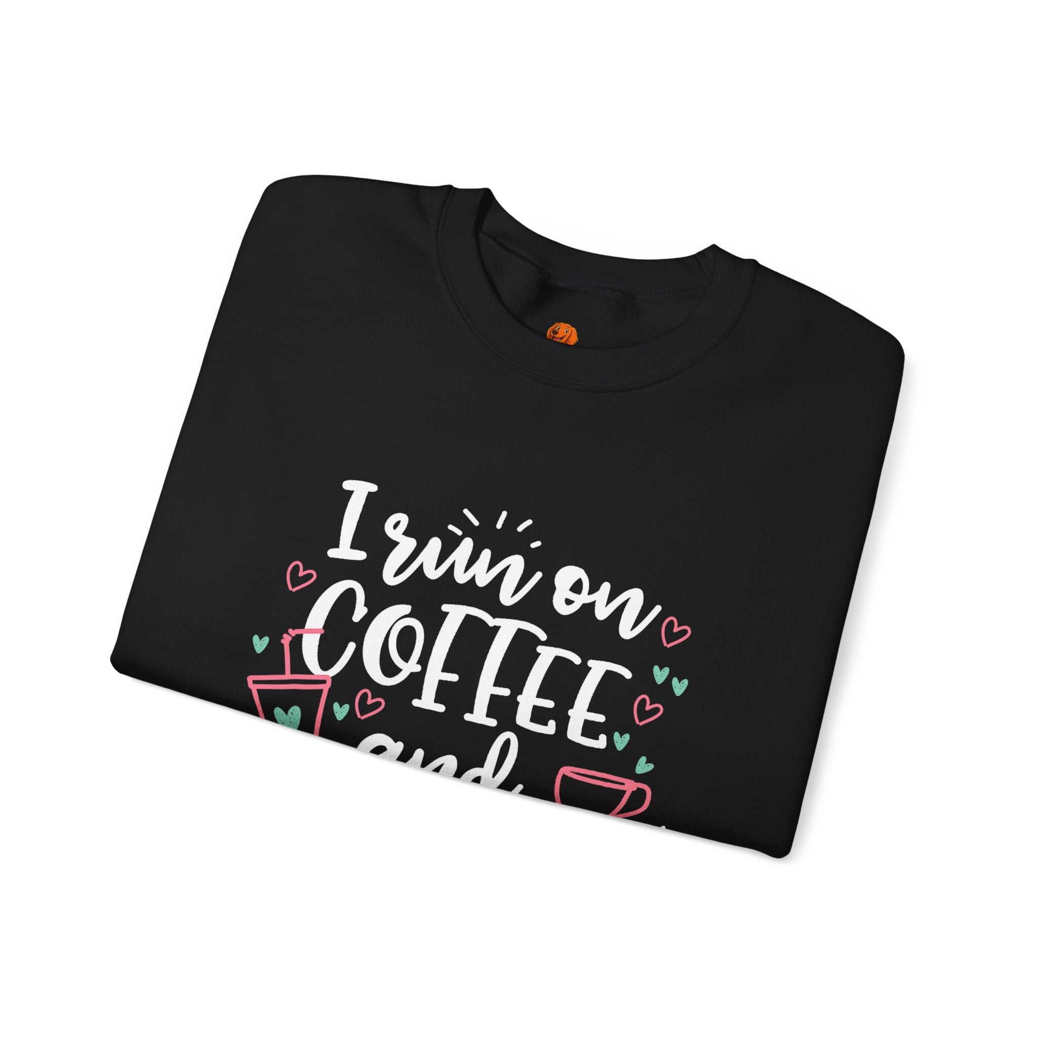 Coffee and Sarcasm Sweatshirt — "I Run on Coffee and Sarcasm" Crewneck