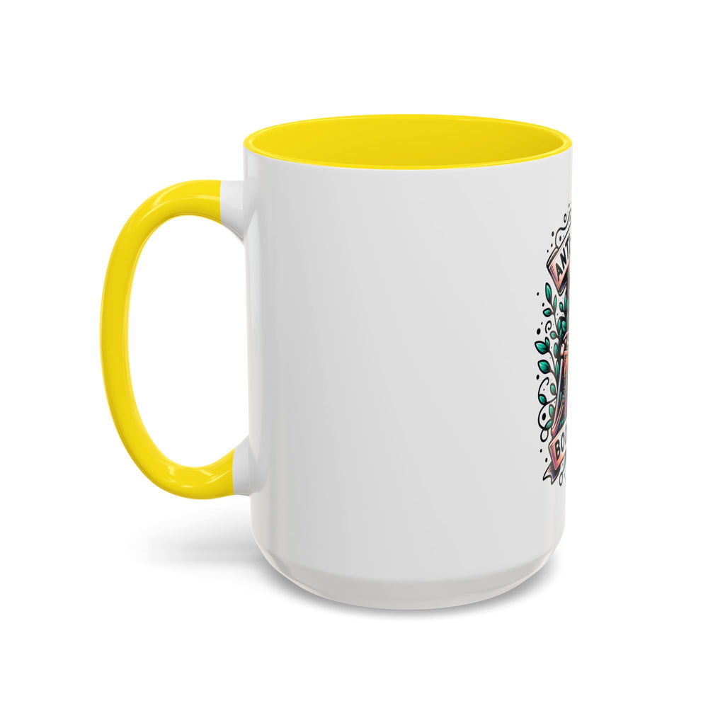 Accent Mug — "Anti-Social Book Club" Skull & Book Coffee Mug (11/15oz)