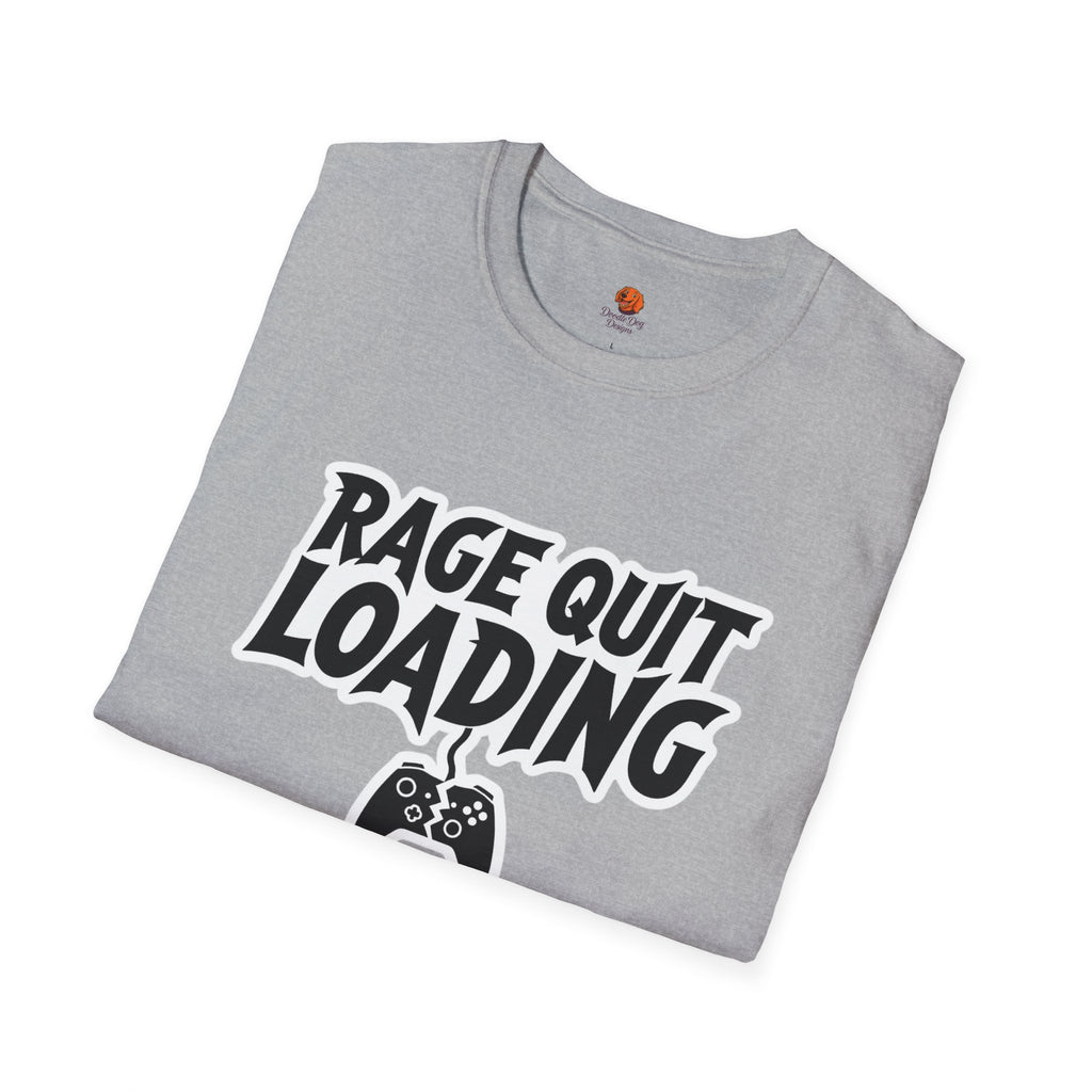 Rage Quit Loading Gamer T‑Shirt — Funny Video Game Controller Tee