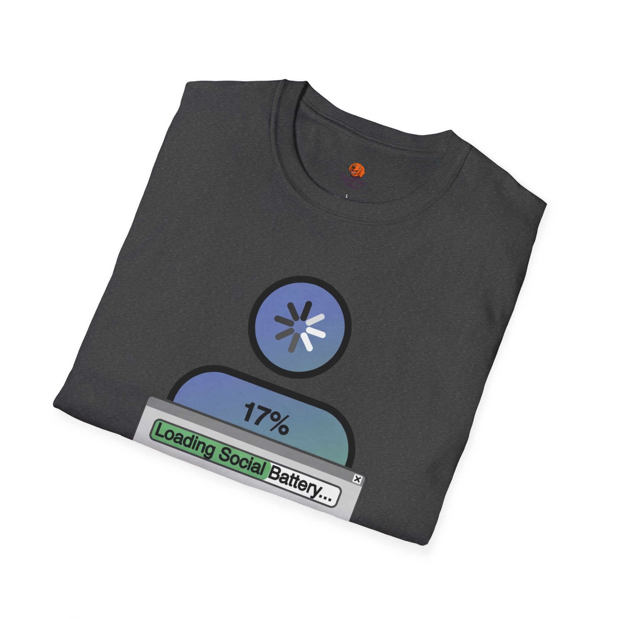 T‑Shirt — "Loading Social Battery 17%" Recovery Graphic Tee