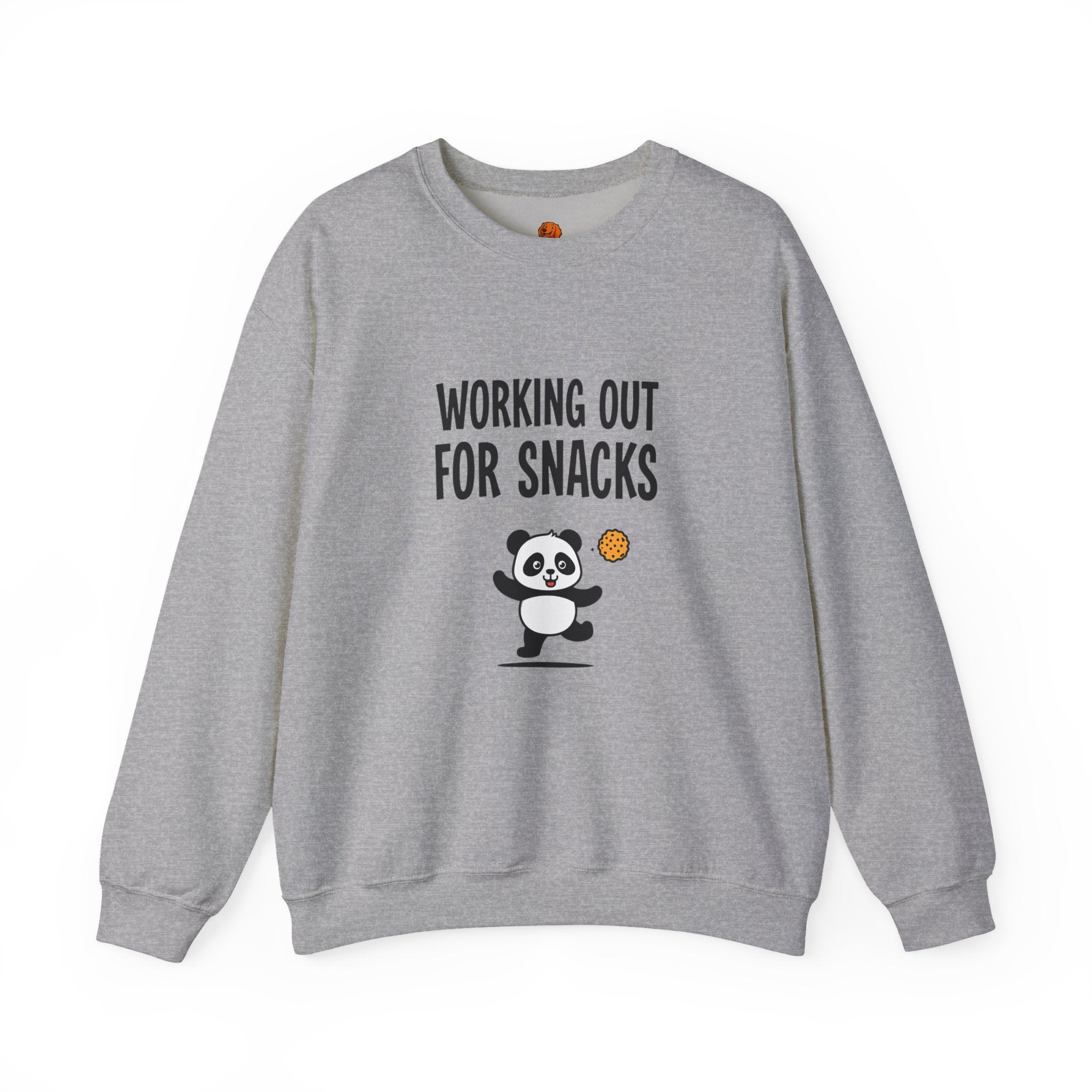 Sweatshirt — "Working Out for Snacks" Cute Panda Crewneck