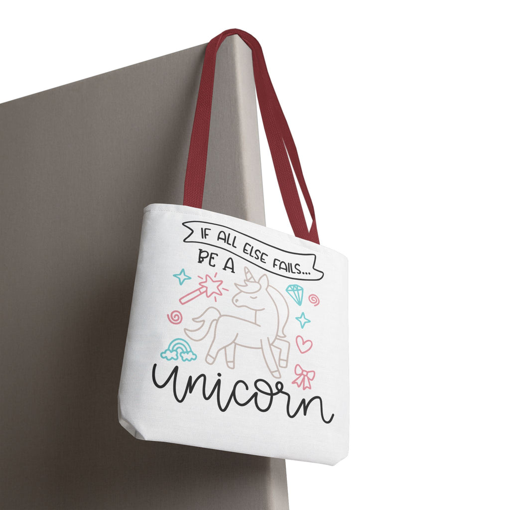 Unicorn Tote Bag — "If All Else Fails... Be a Unicorn" Cute Pastel Shopper