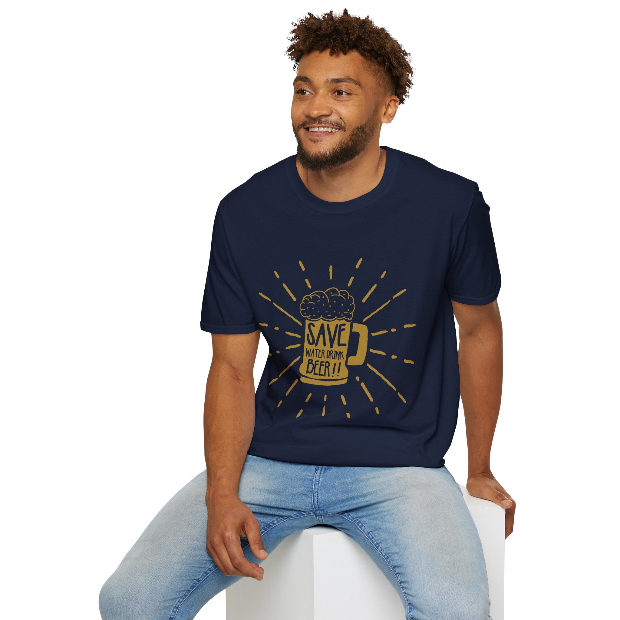 Save Water, Drink Beer T-Shirt — Funny Beer Mug Graphic Tee for Beer Lovers