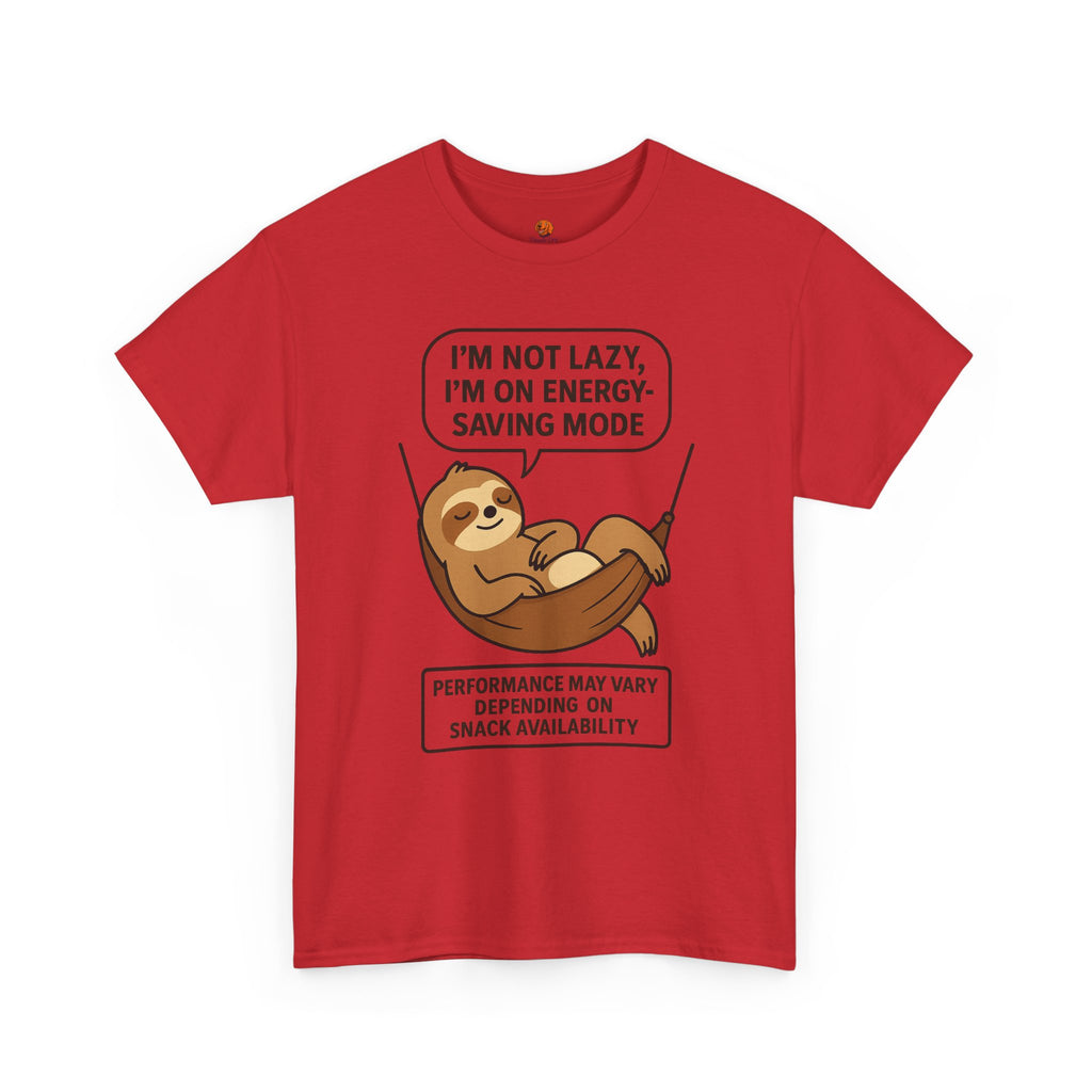 Sloth Energy-Saving Tee – "I'm Not Lazy, I'm On Energy-Saving Mode" Cotton Shirt