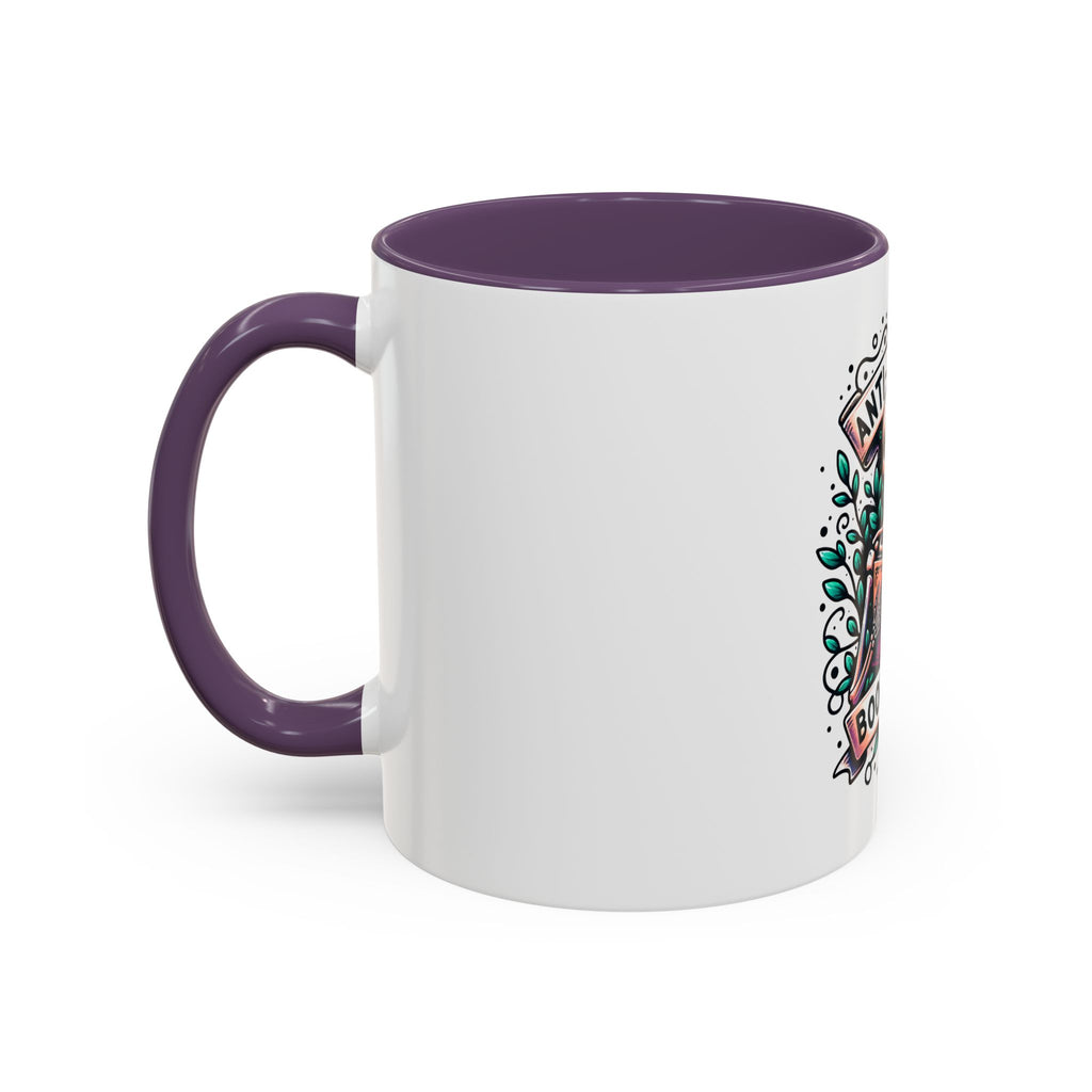 Accent Mug — "Anti-Social Book Club" Skull & Book Coffee Mug (11/15oz)