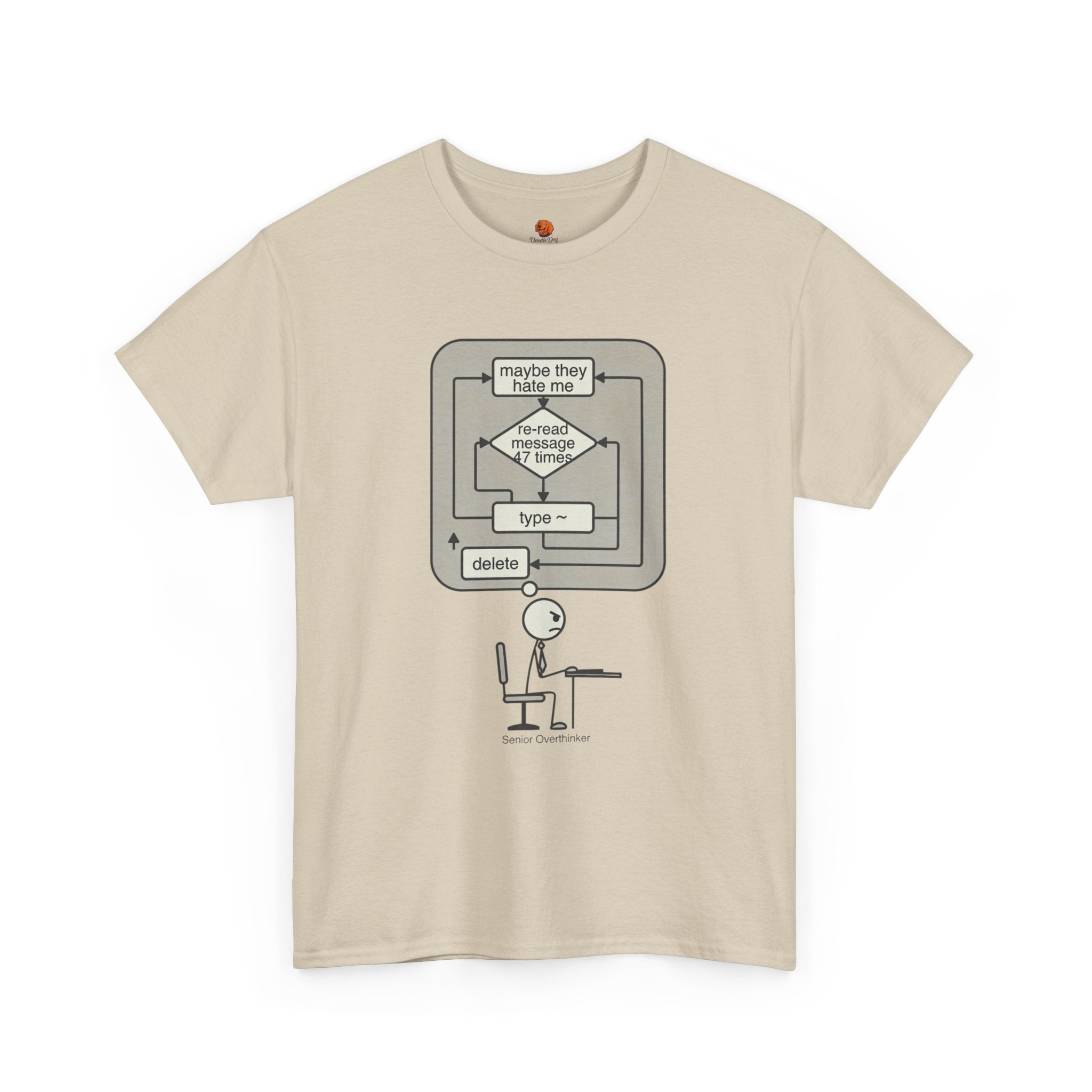 Programming Flowchart T‑Shirt — "maybe they hate me" Humorous Coder Tee