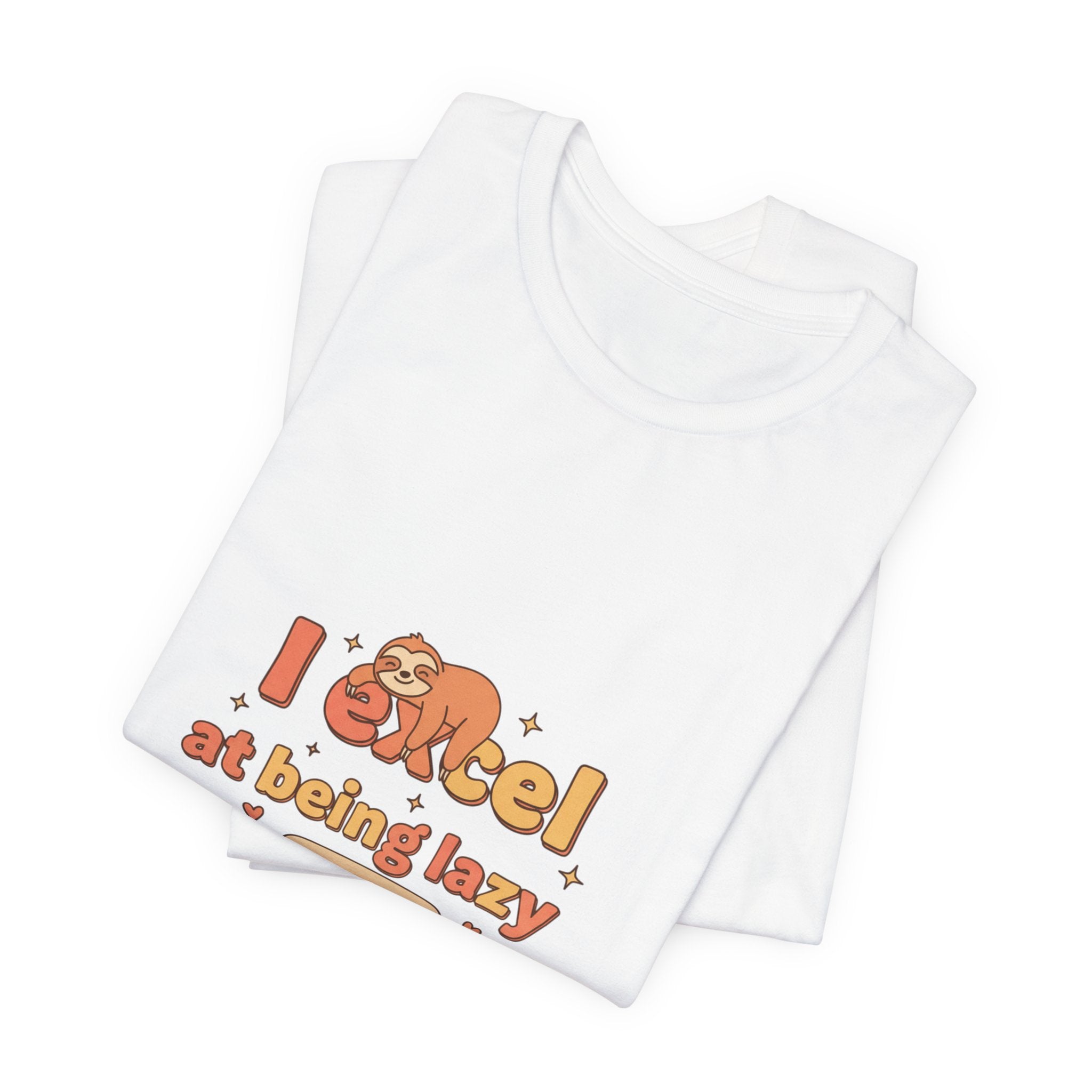 I Excel at Being Lazy Tee | trying era shirt, funny lazy tee
