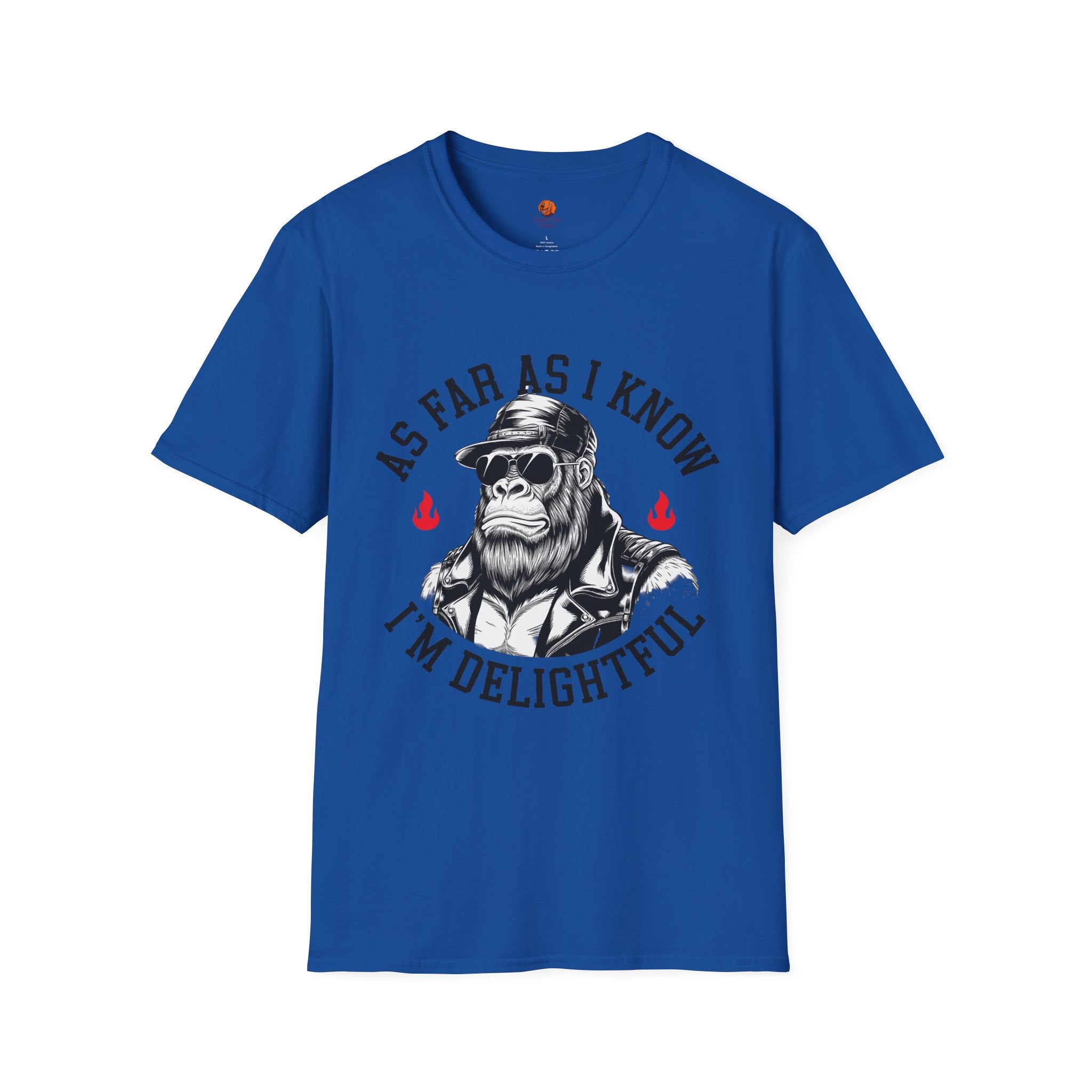Delightful Ape Graphic T-Shirt — "As Far As I Know I'm Delightful" Vintage Monkey Tee
