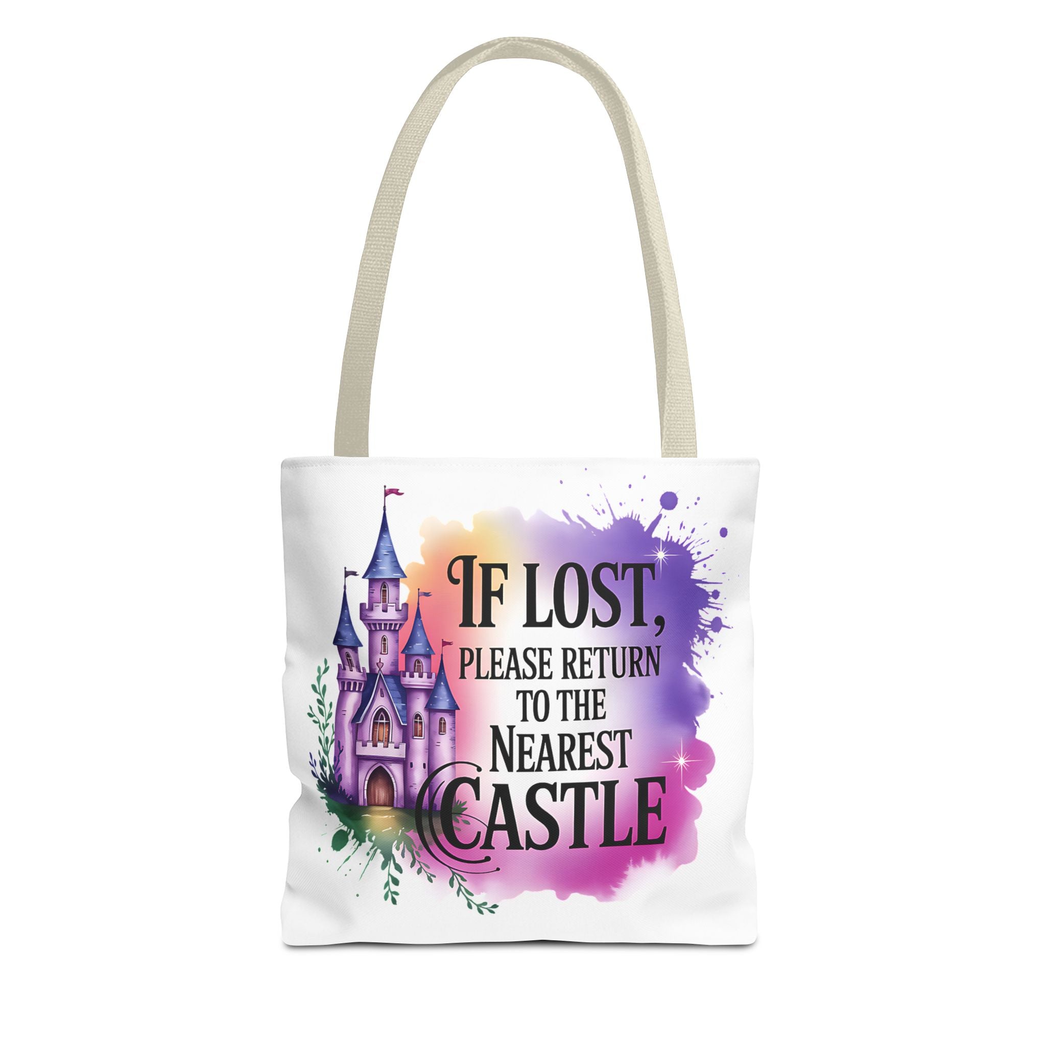 Castle Quote Tote Bag – "If Lost Please Return to the Nearest Castle"