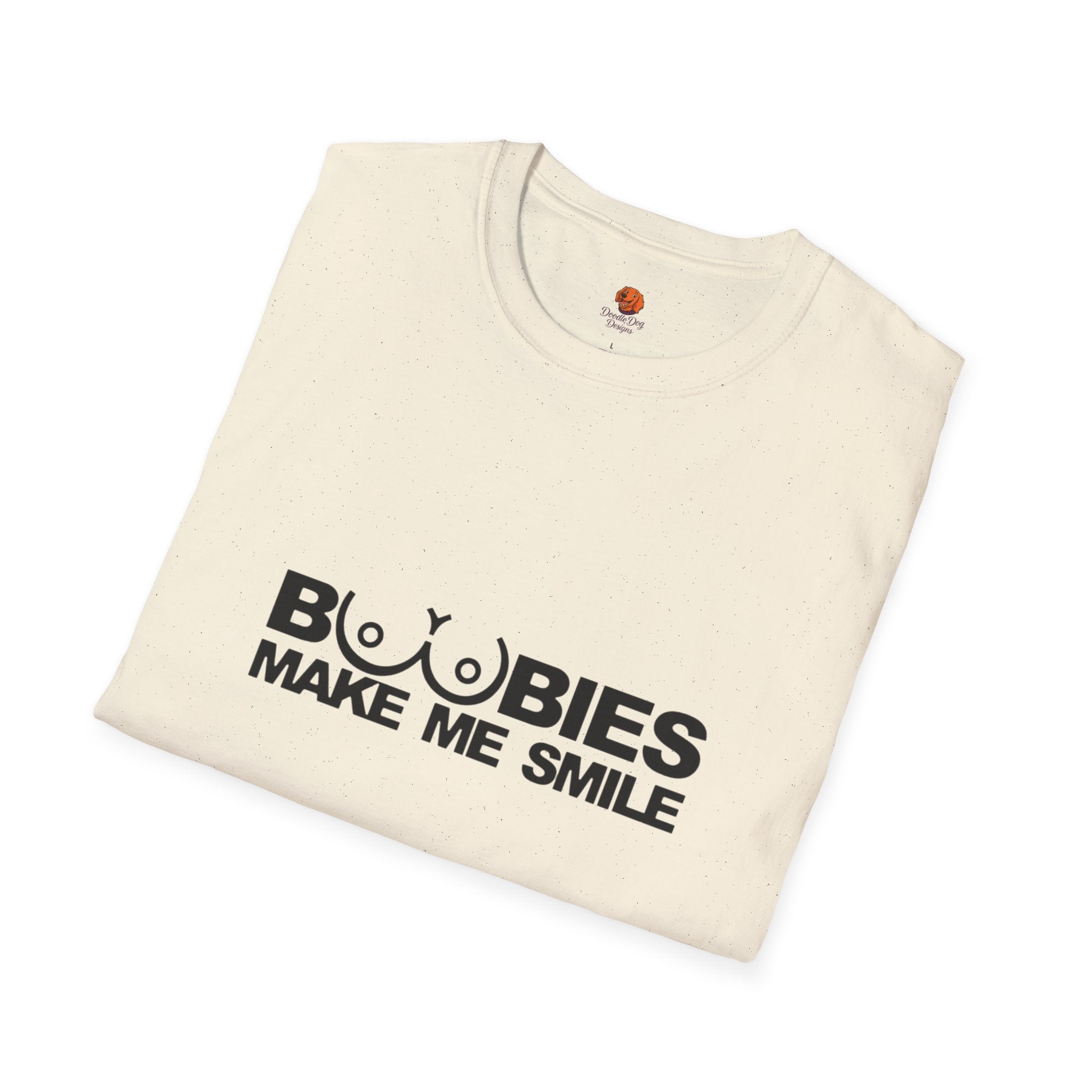 T-Shirt — "Boobies Make Me Smile" Funny Graphic Tee