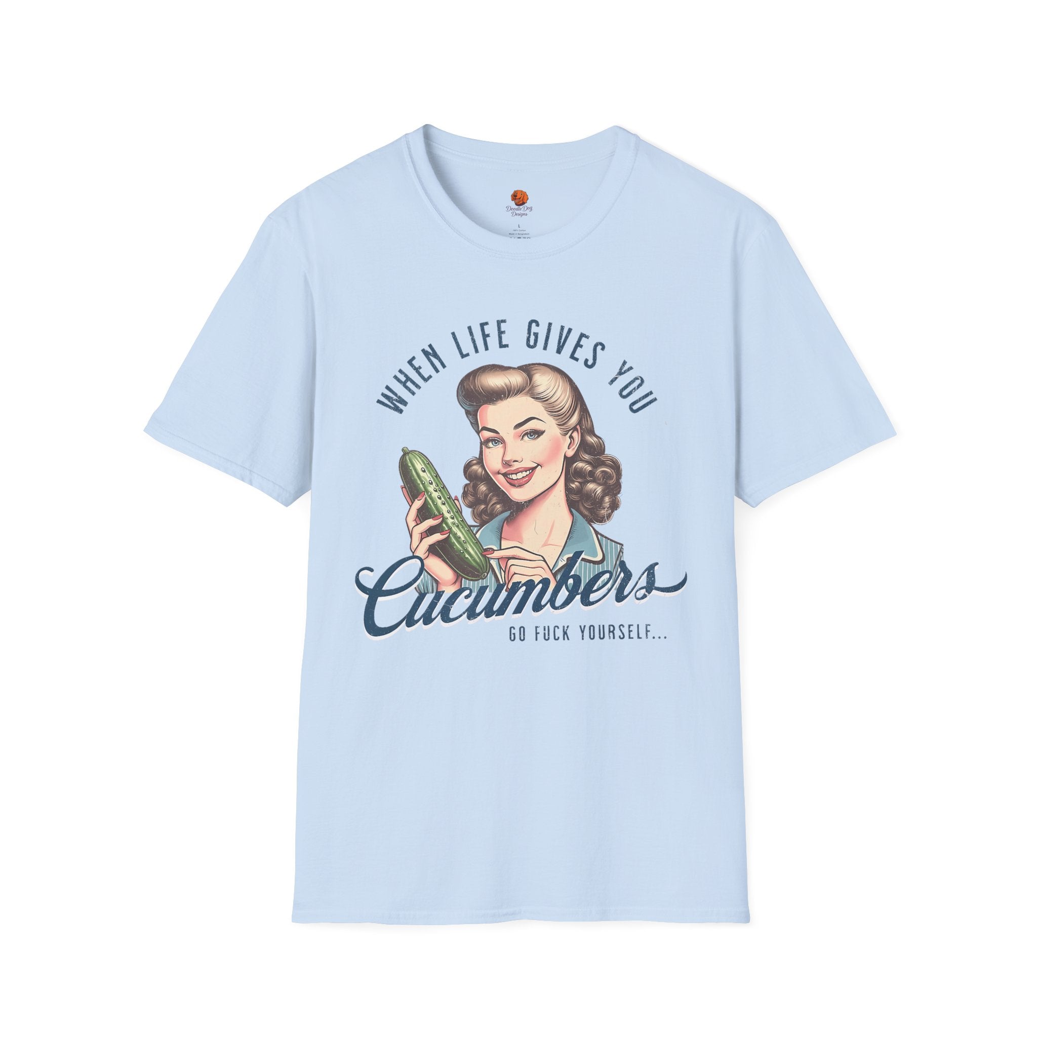 T-Shirt — “When Life Gives You Cucumbers” Vintage Retro Kitchen Tee