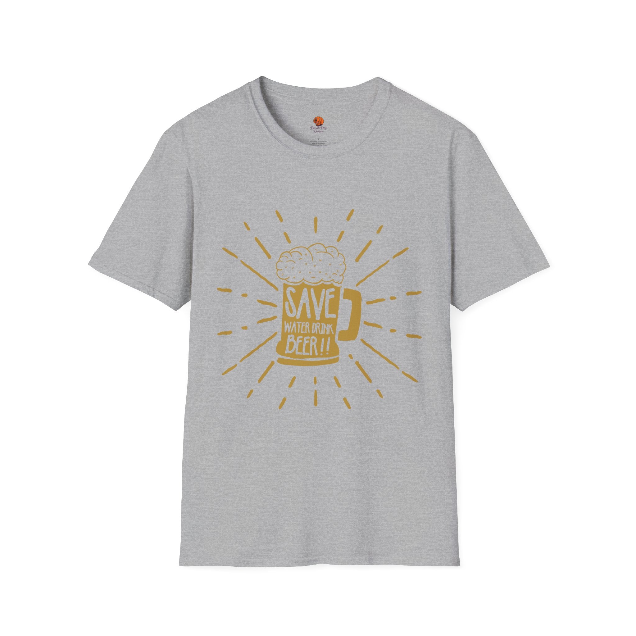 Save Water, Drink Beer T-Shirt — Funny Beer Mug Graphic Tee for Beer Lovers