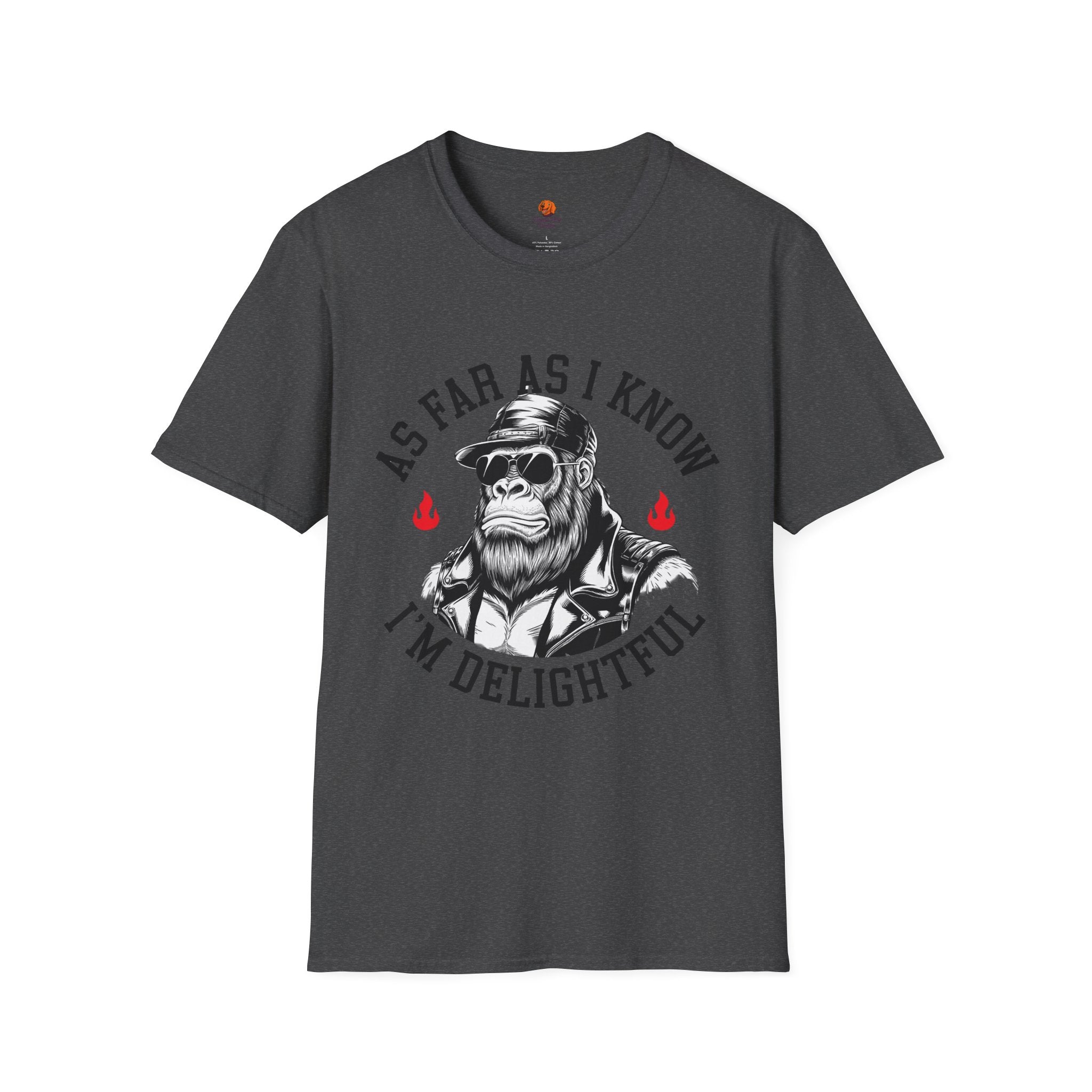 Delightful Ape Graphic T-Shirt — "As Far As I Know I'm Delightful" Vintage Monkey Tee
