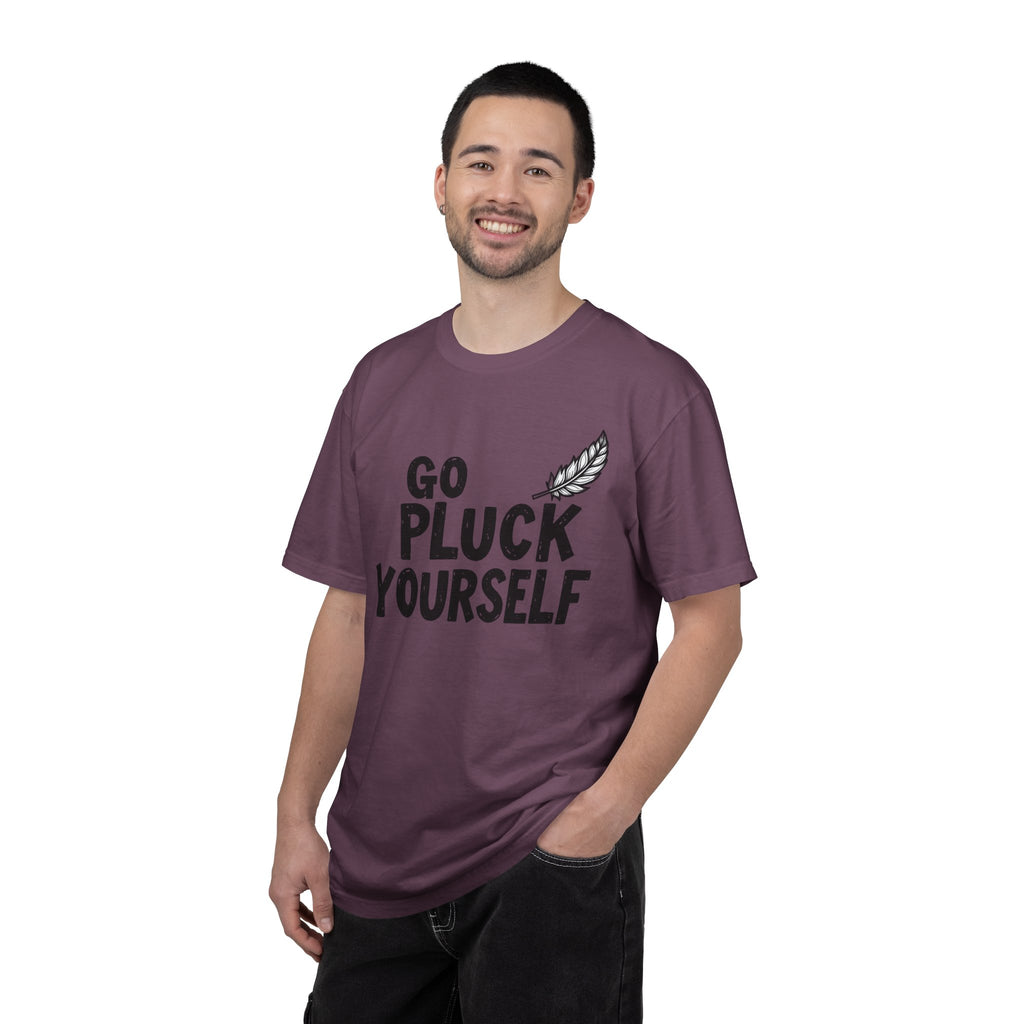 Go Pluck Yourself T-Shirt — Funny Feather Graphic Tee
