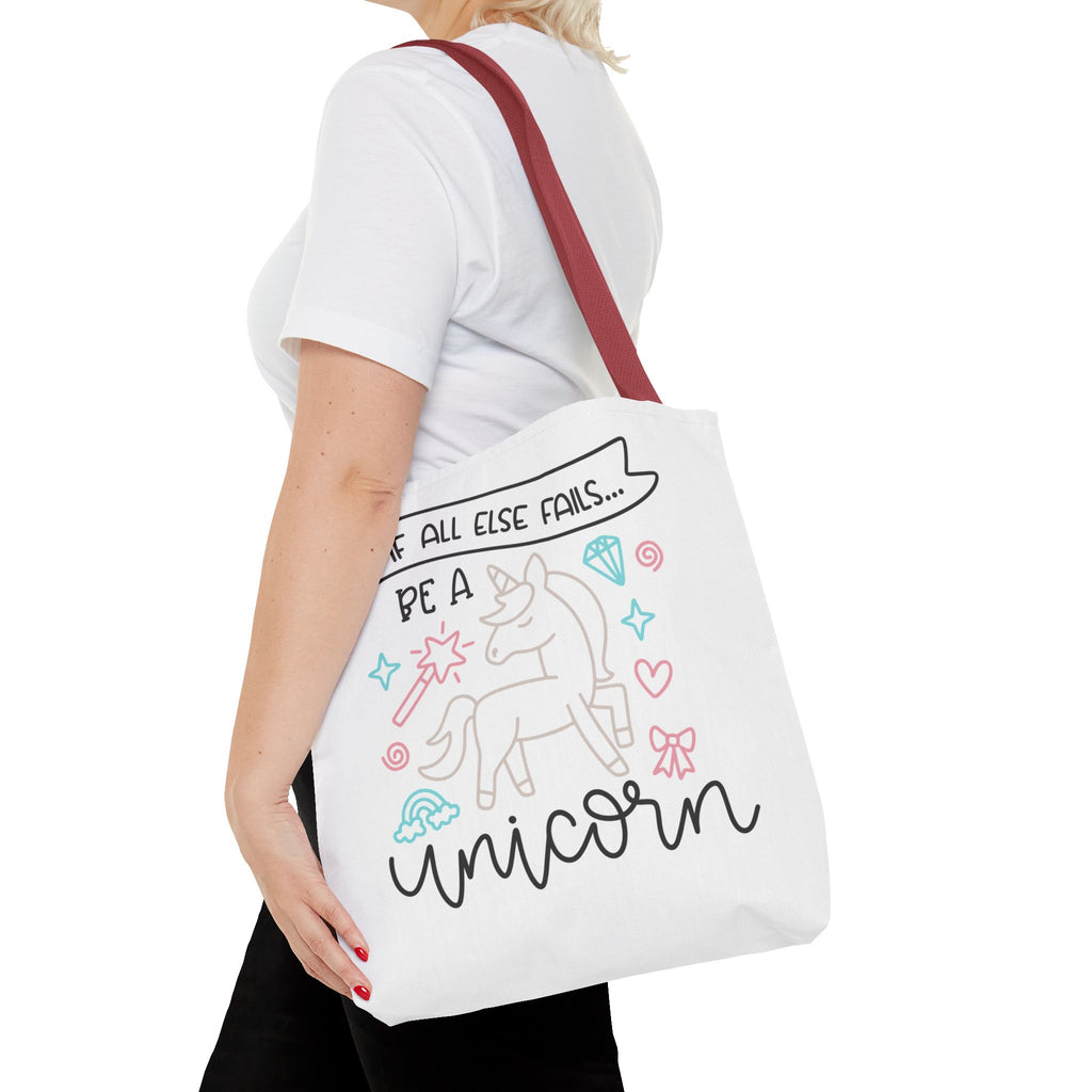 Unicorn Tote Bag — "If All Else Fails... Be a Unicorn" Cute Pastel Shopper