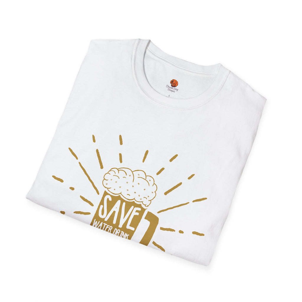 Save Water, Drink Beer T-Shirt — Funny Beer Mug Graphic Tee for Beer Lovers