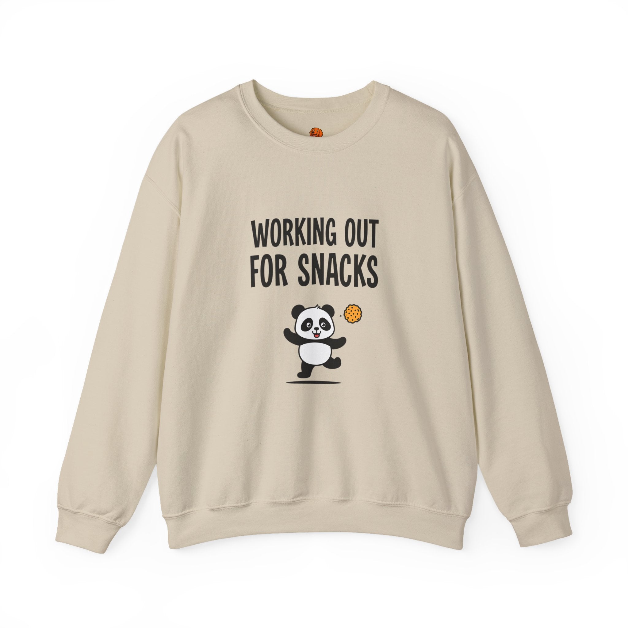 Sweatshirt — "Working Out for Snacks" Cute Panda Crewneck