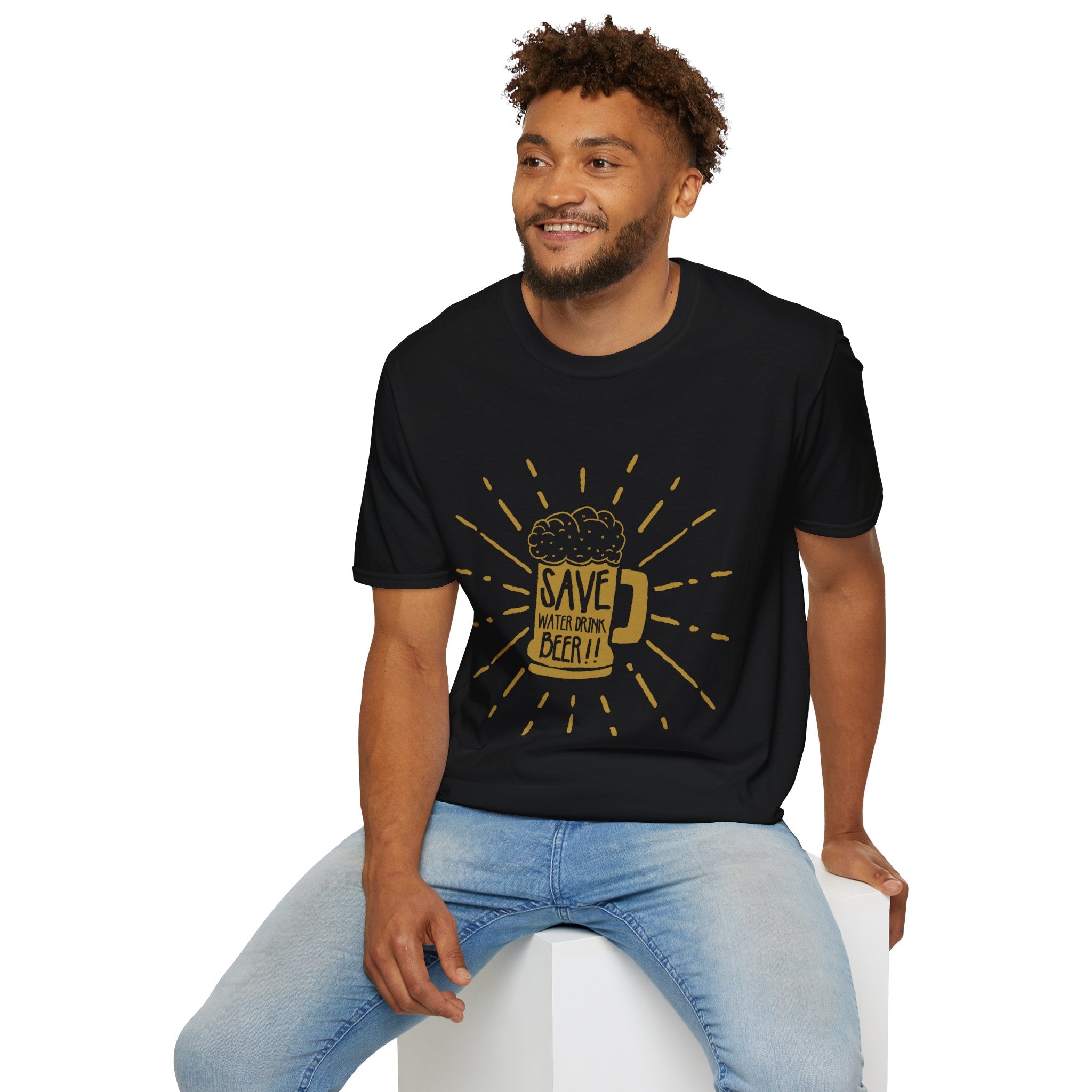 Save Water, Drink Beer T-Shirt — Funny Beer Mug Graphic Tee for Beer Lovers