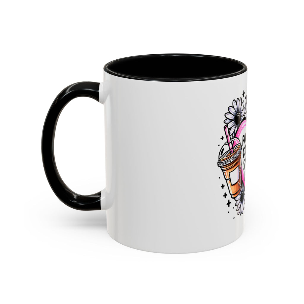 Fueled by Coffee & Smutty Books Mug — Floral Heart Coffee Cup (11/15oz)