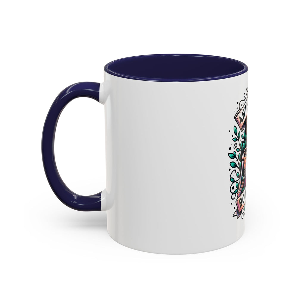 Accent Mug — "Anti-Social Book Club" Skull & Book Coffee Mug (11/15oz)