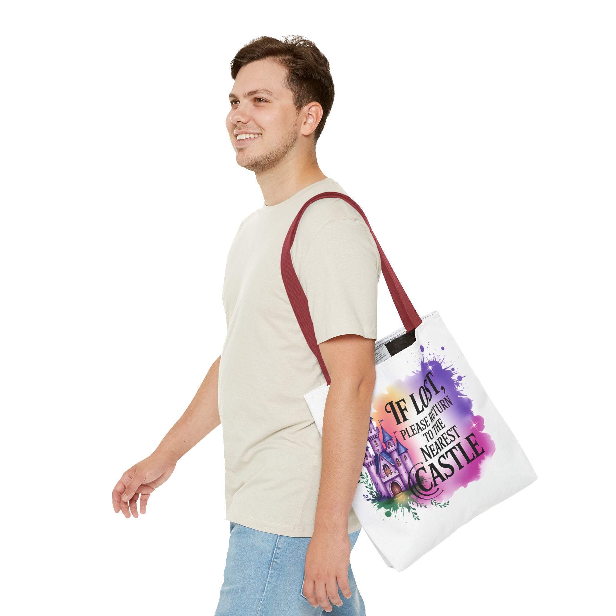 Castle Quote Tote Bag – "If Lost Please Return to the Nearest Castle"