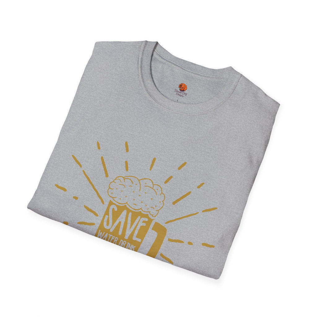 Save Water, Drink Beer T-Shirt — Funny Beer Mug Graphic Tee for Beer Lovers