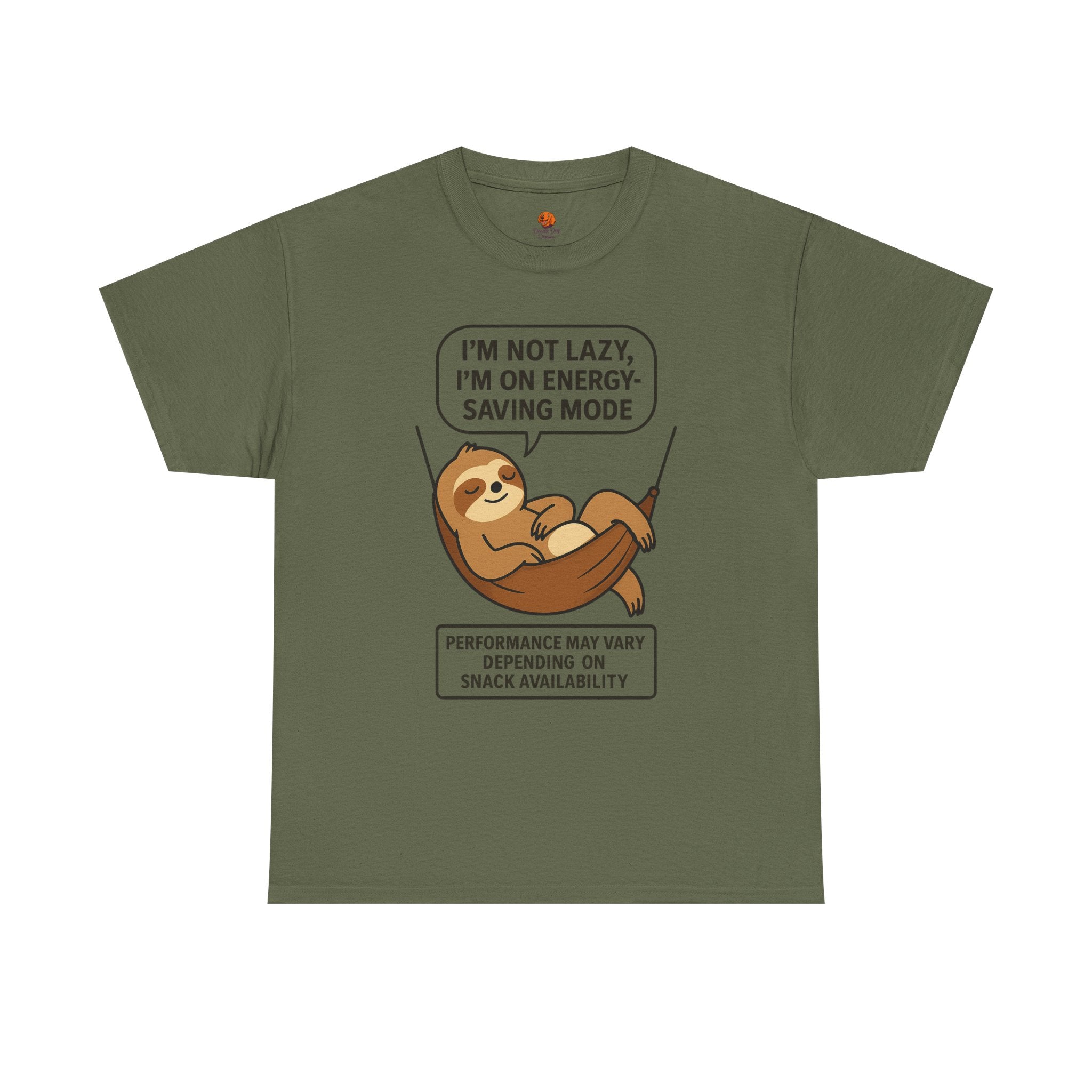 Sloth Energy-Saving Tee – "I'm Not Lazy, I'm On Energy-Saving Mode" Cotton Shirt