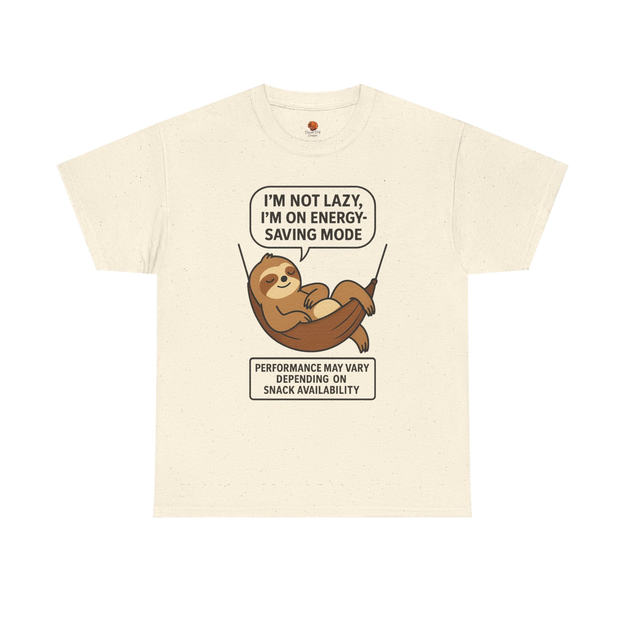 Sloth Energy-Saving Tee – "I'm Not Lazy, I'm On Energy-Saving Mode" Cotton Shirt