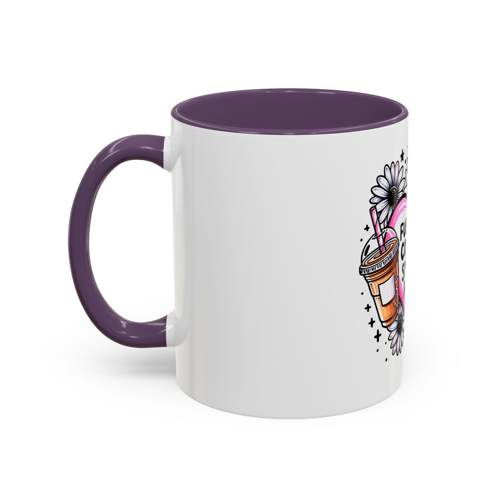 Fueled by Coffee & Smutty Books Mug — Floral Heart Coffee Cup (11/15oz)