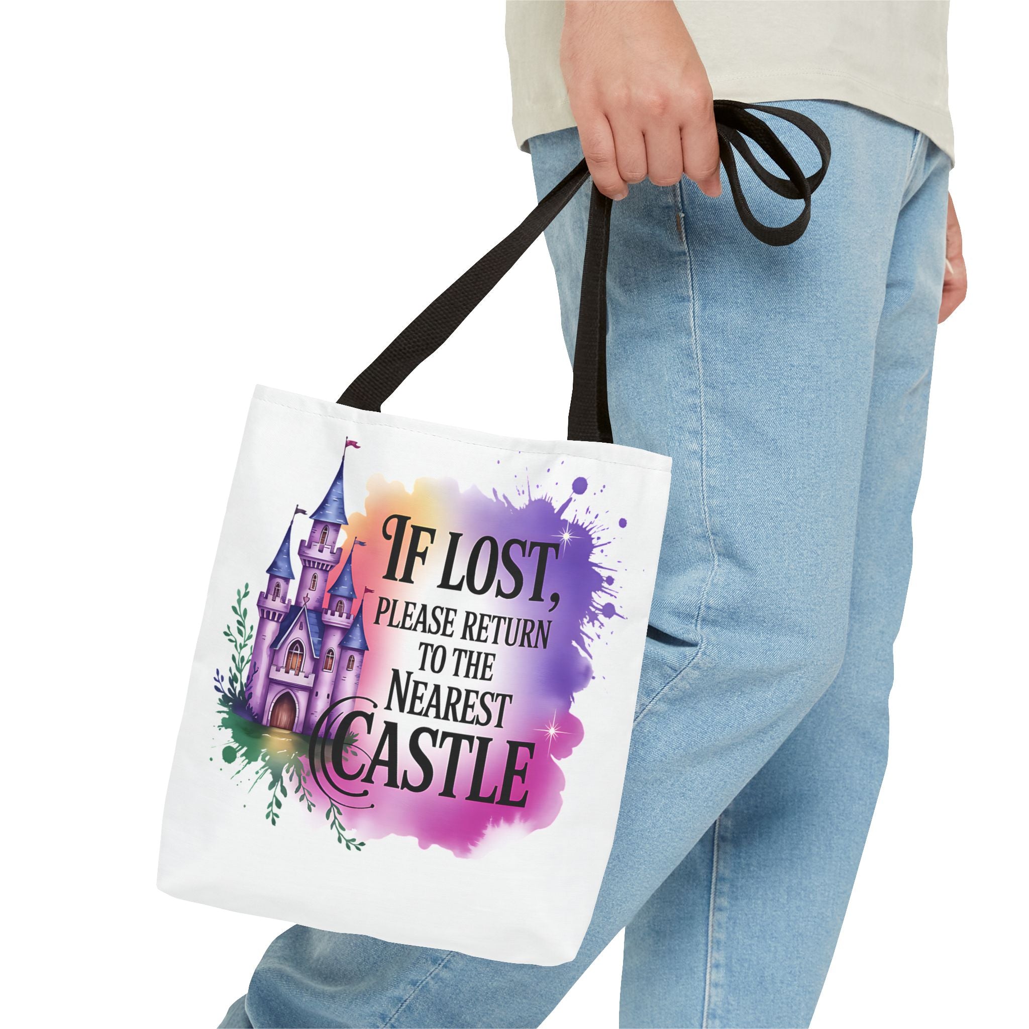 Castle Quote Tote Bag – "If Lost Please Return to the Nearest Castle"