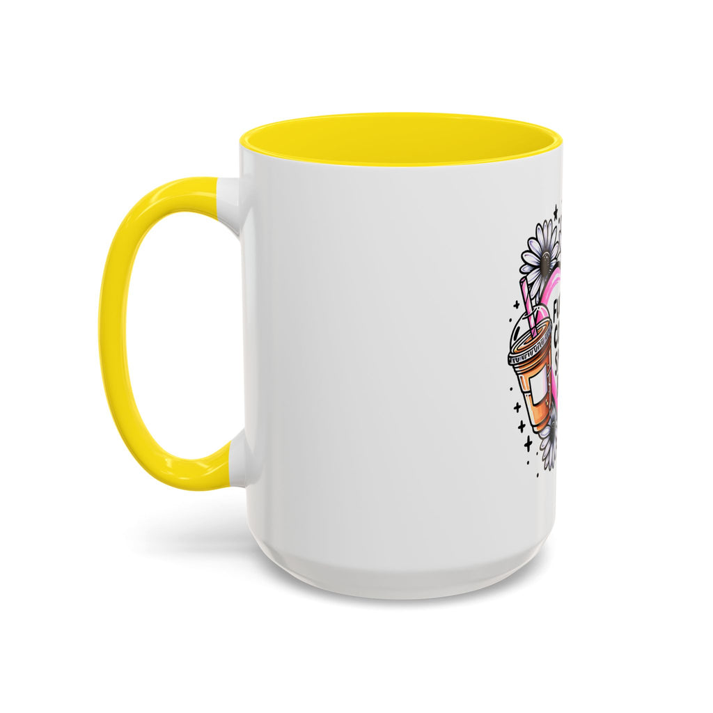 Fueled by Coffee & Smutty Books Mug — Floral Heart Coffee Cup (11/15oz)