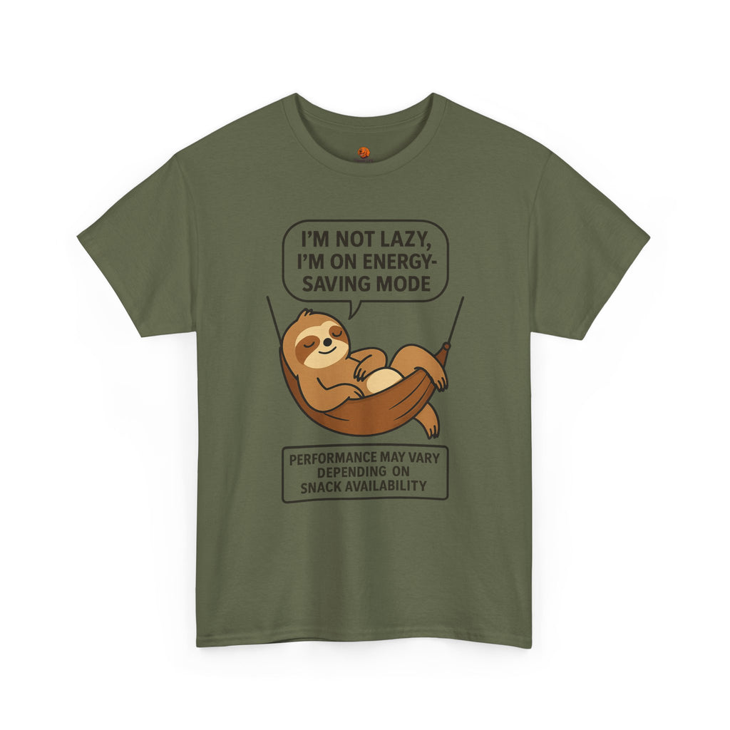 Sloth Energy-Saving Tee – "I'm Not Lazy, I'm On Energy-Saving Mode" Cotton Shirt