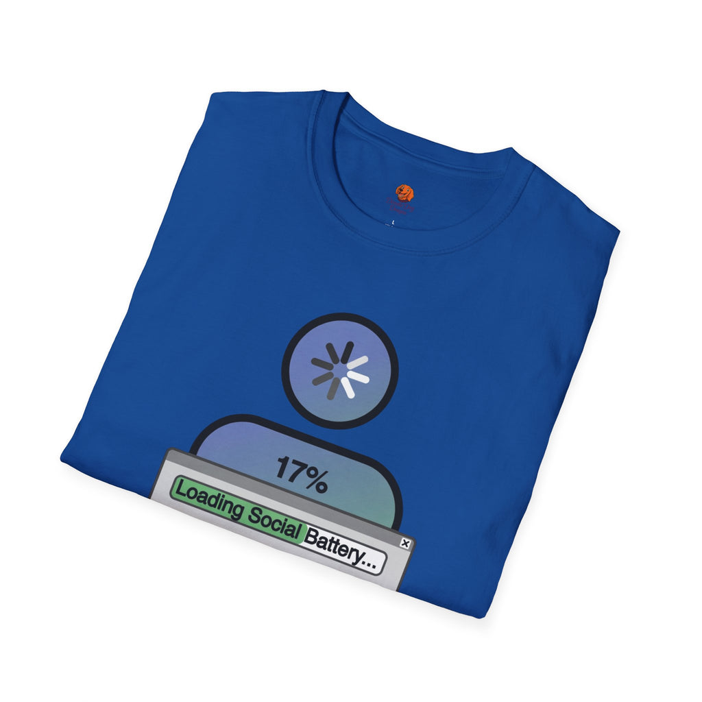 T‑Shirt — "Loading Social Battery 17%" Recovery Graphic Tee