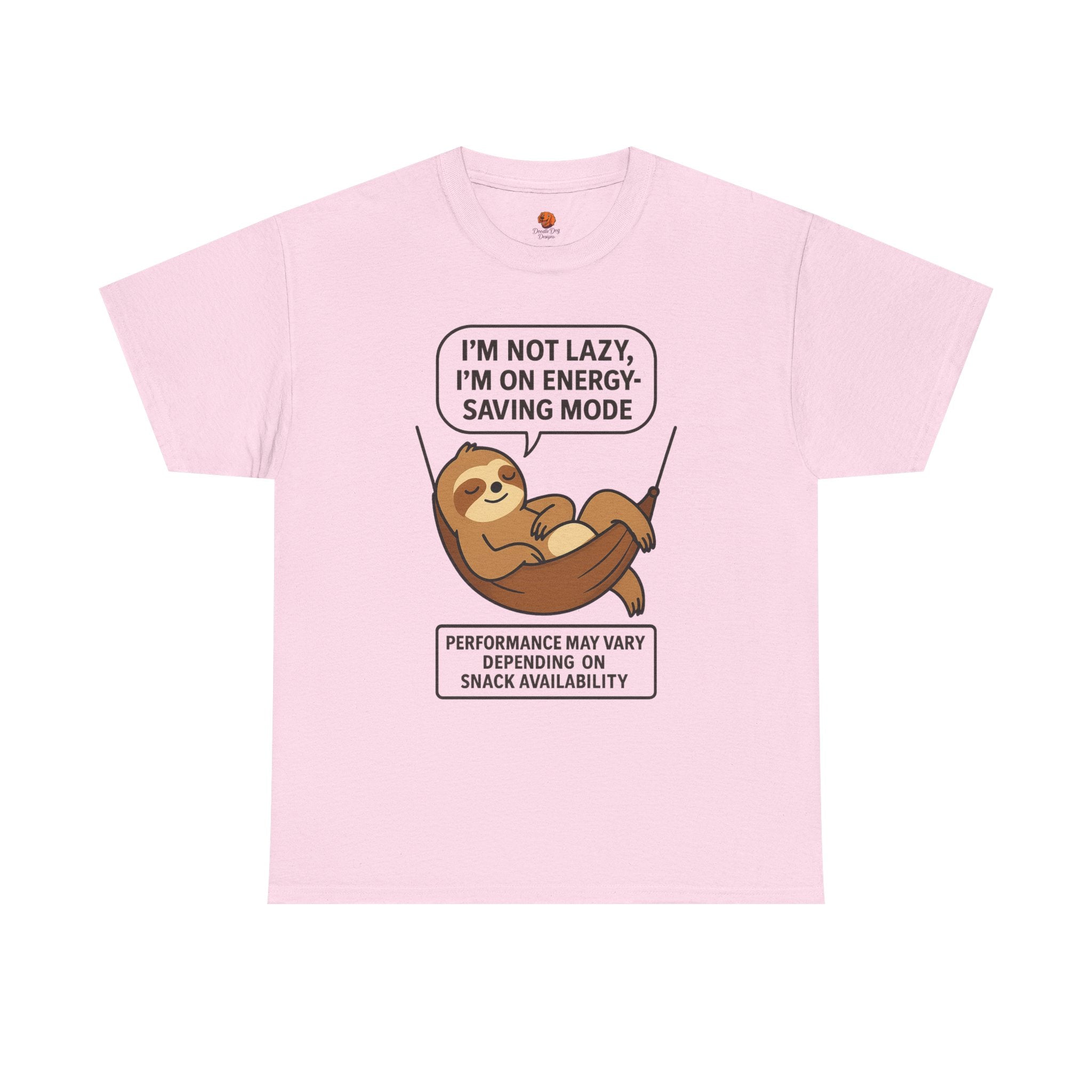 Sloth Energy-Saving Tee – "I'm Not Lazy, I'm On Energy-Saving Mode" Cotton Shirt