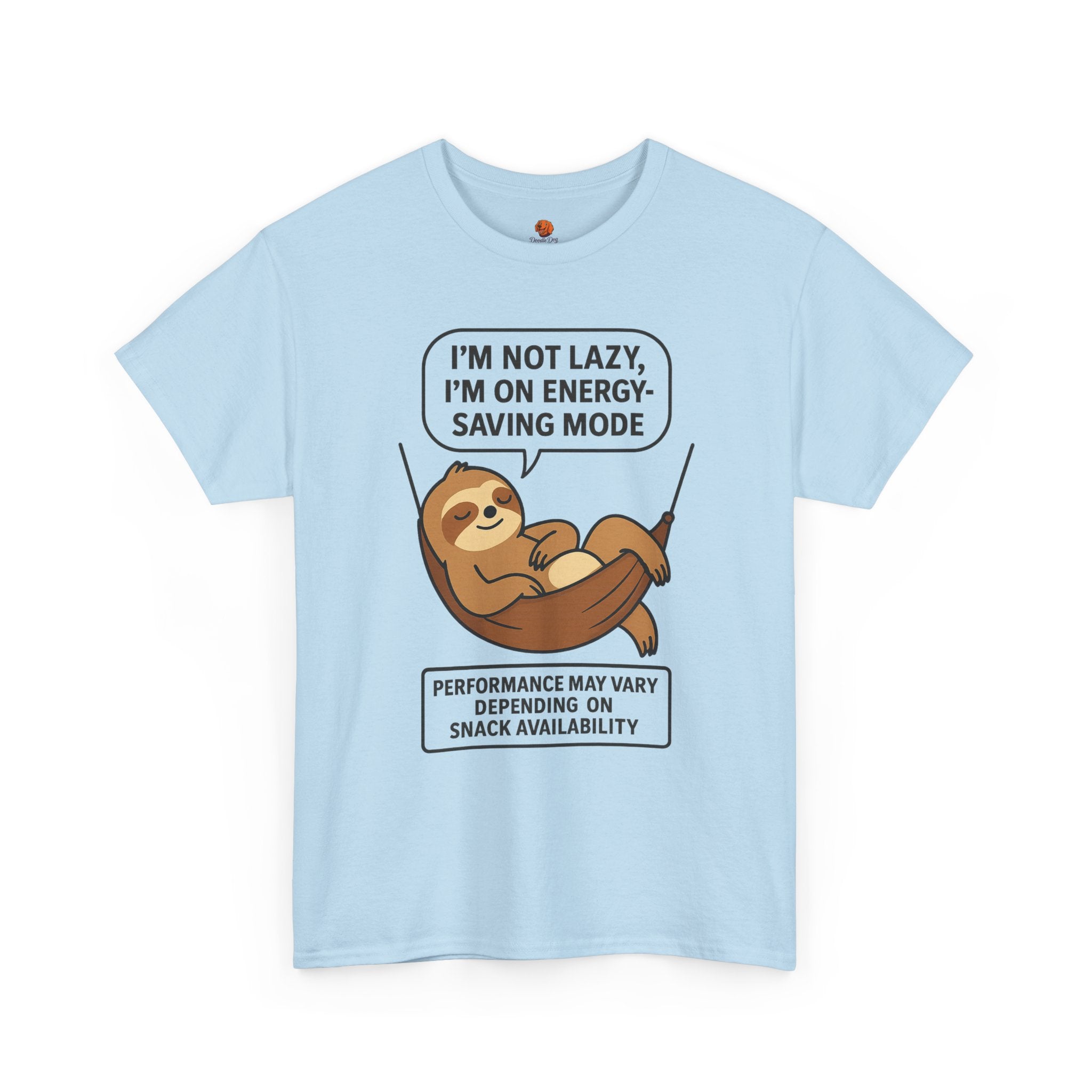 Sloth Energy-Saving Tee – "I'm Not Lazy, I'm On Energy-Saving Mode" Cotton Shirt