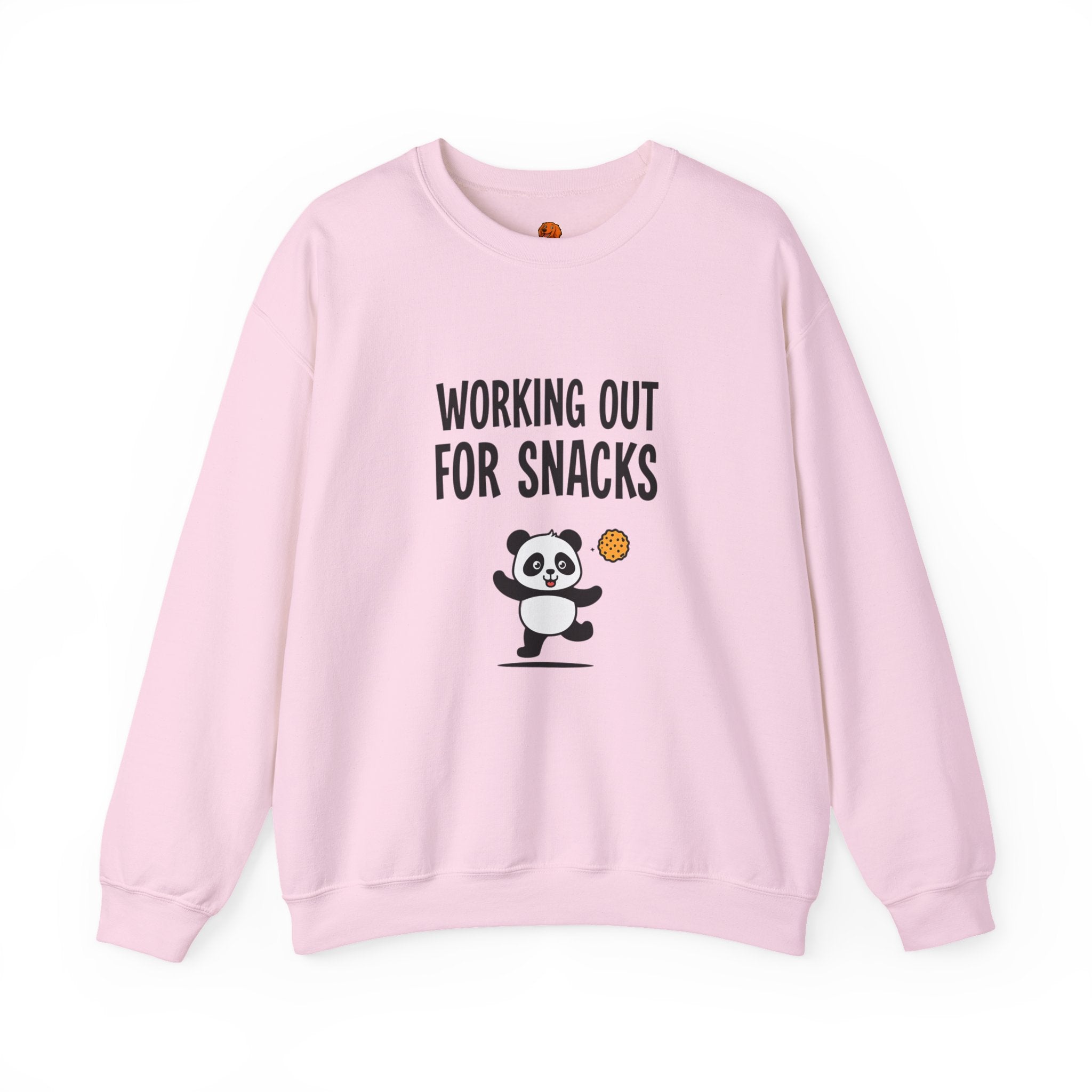 Sweatshirt — "Working Out for Snacks" Cute Panda Crewneck