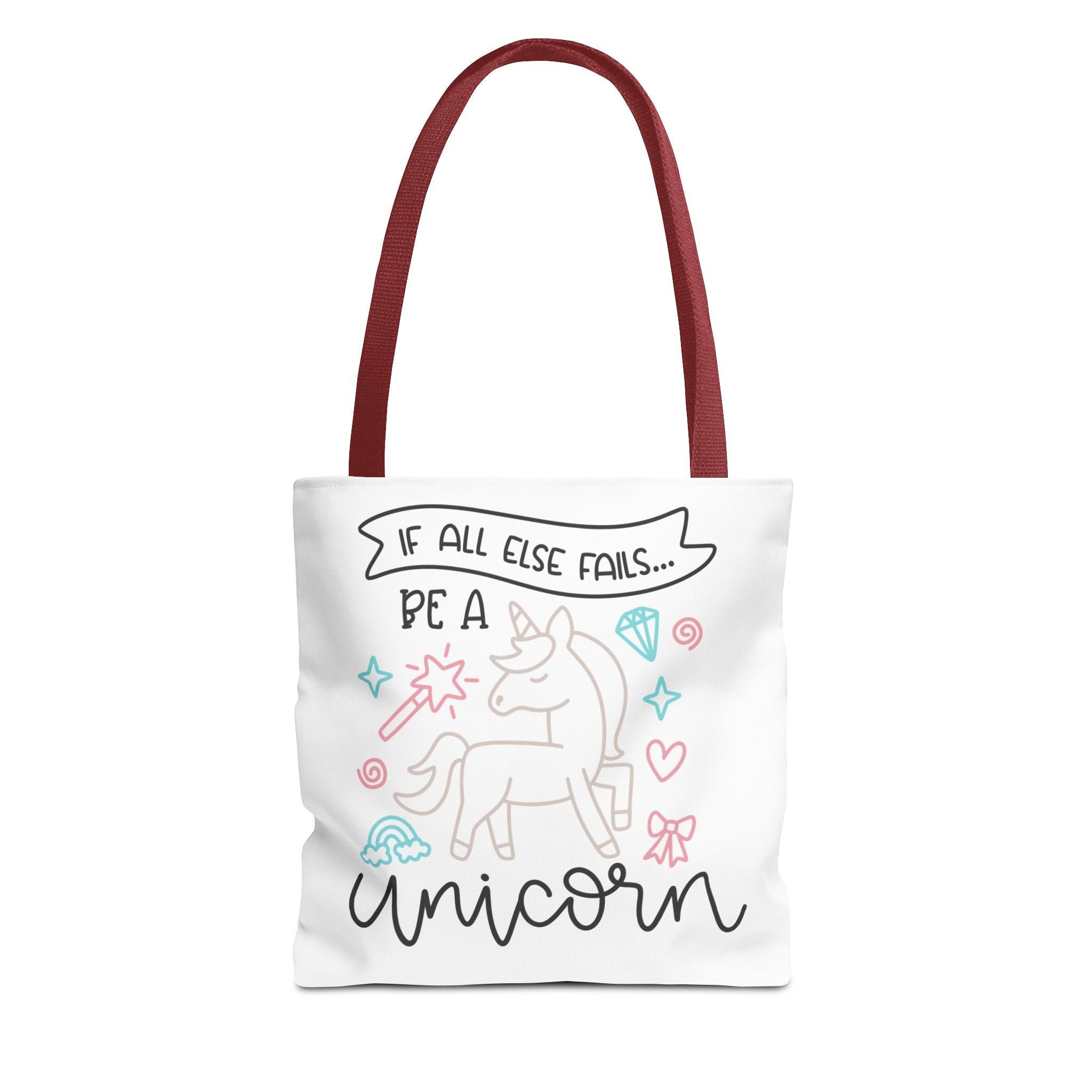 Unicorn Tote Bag — "If All Else Fails... Be a Unicorn" Cute Pastel Shopper