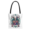 Anti-Social Book Club Tote Bag — Gothic Skull & Books Book Lover Tote