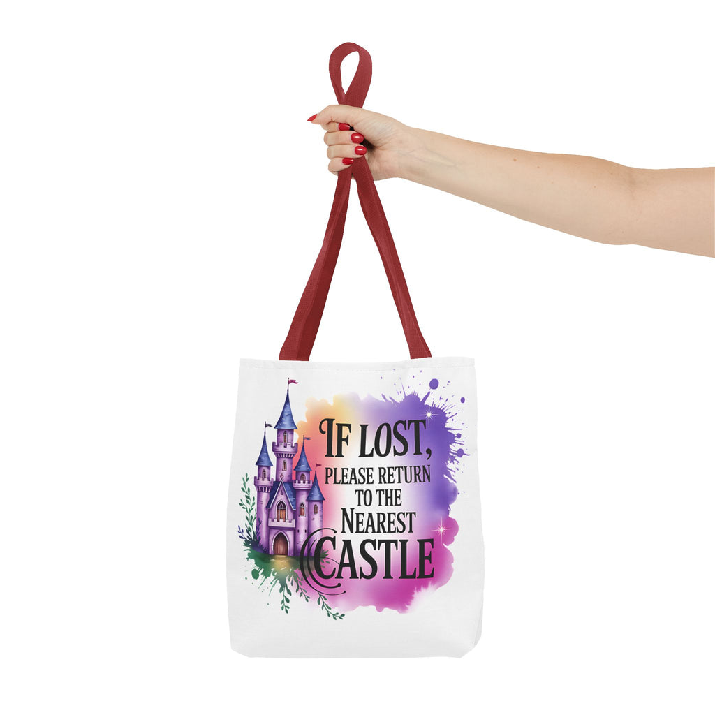 Castle Quote Tote Bag – "If Lost Please Return to the Nearest Castle"