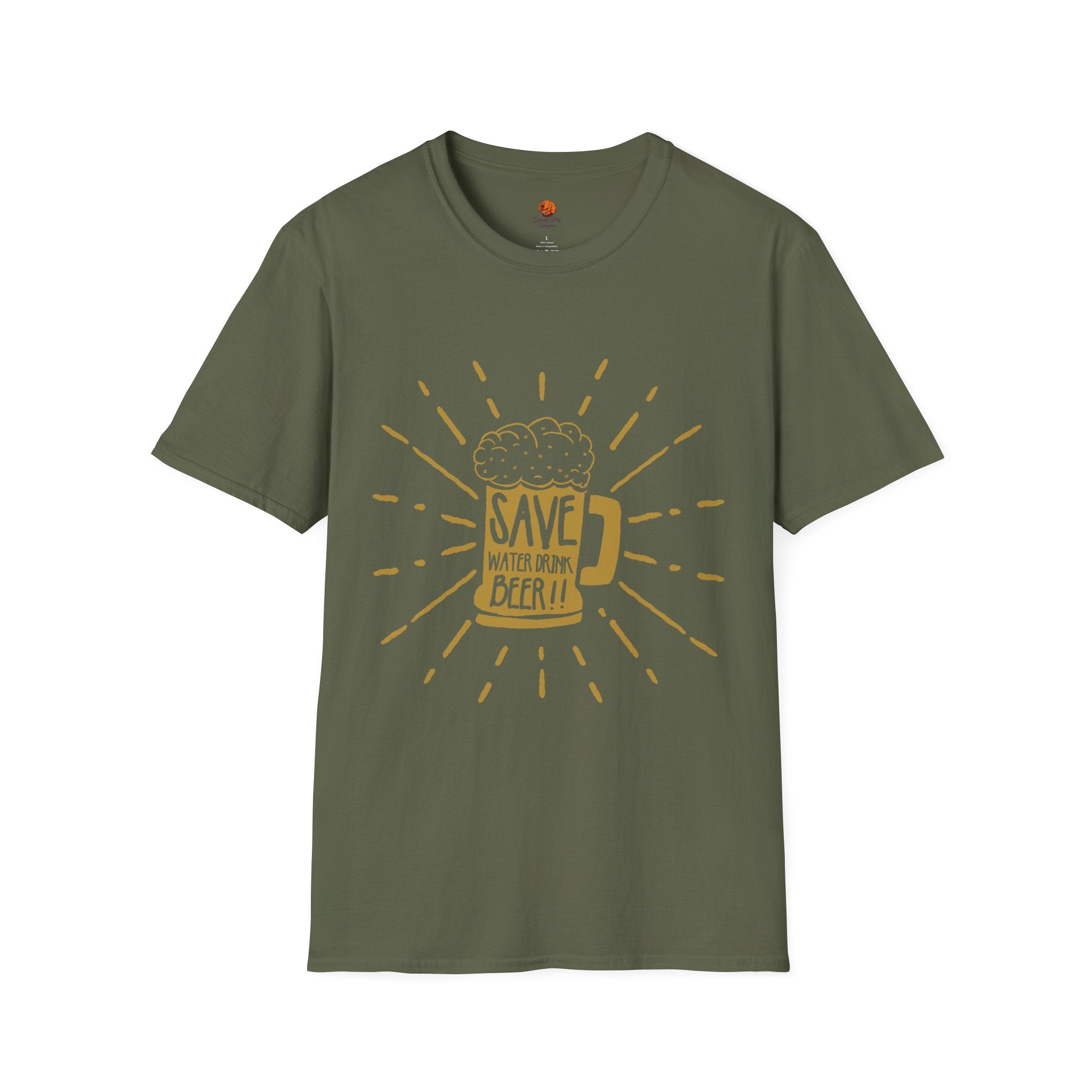 Save Water, Drink Beer T-Shirt — Funny Beer Mug Graphic Tee for Beer Lovers